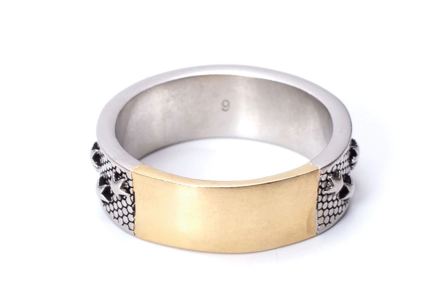 Maison Margiela Embossed Sterling Silver Gold Ring Size 24 Size ONE SIZE - 5 Thumbnail