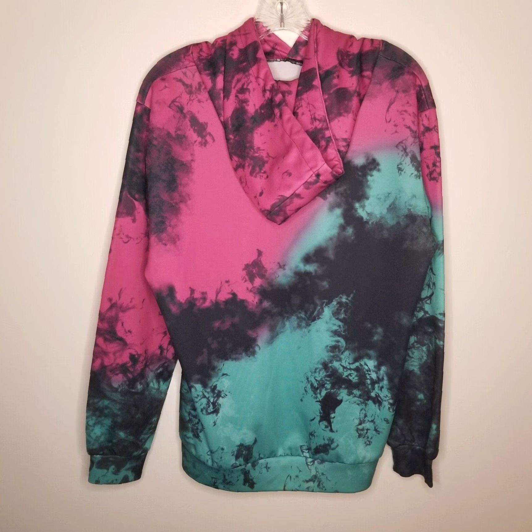 Pinko Dont Be Sad Be Rad Alien Graphic Pullover Hoodie Women's Pink Teal Small Size S / US 4 / IT 40 - 3 Thumbnail