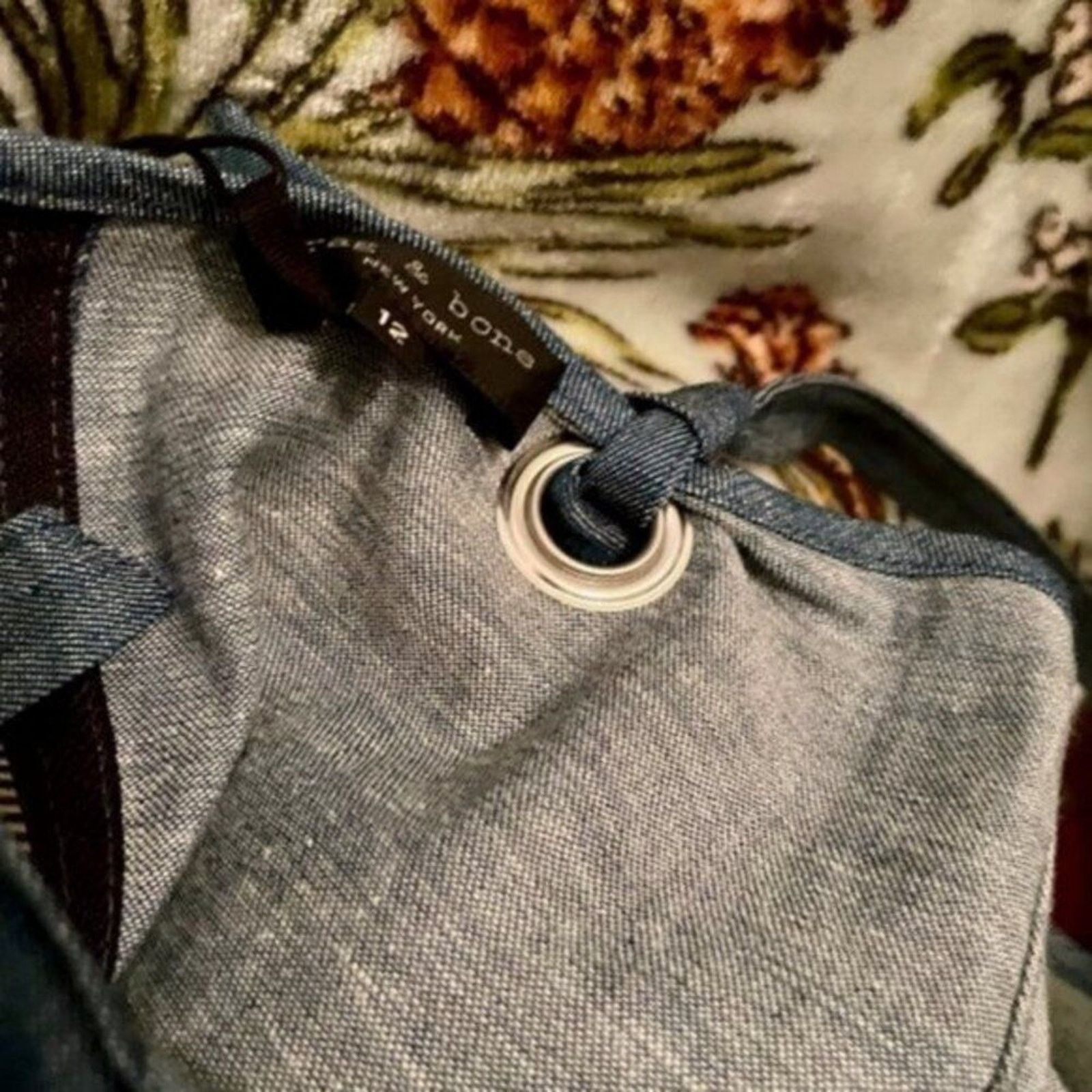 Rag & Bone rag & bone Suffolk Chambray Mini Dress Blue 12 Size XL / US 12-14 / IT 48-50 - 7 Thumbnail