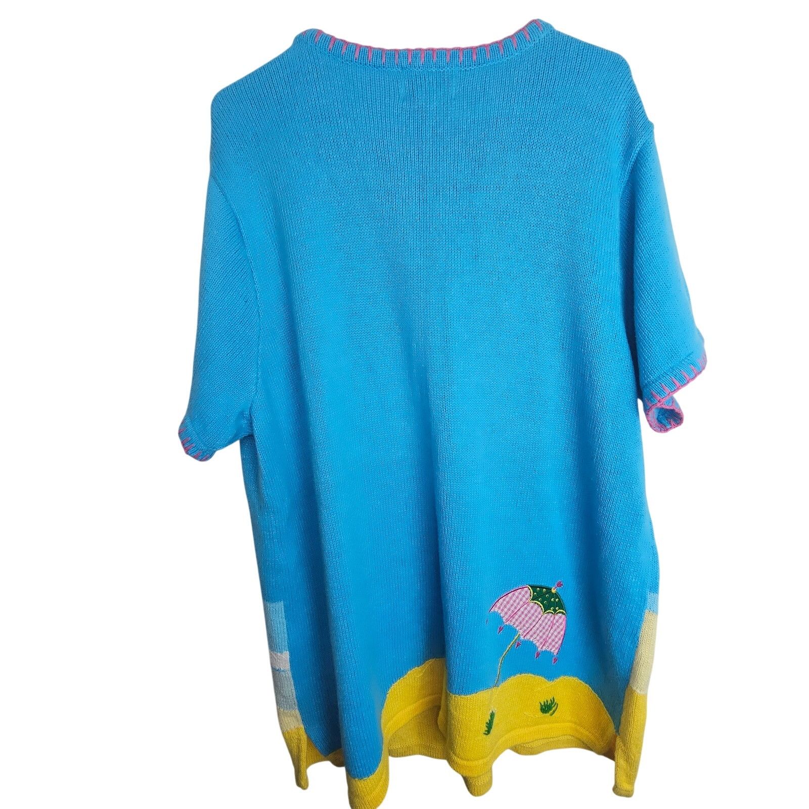 Quacker Factory Vintage The Quacker Factory Womens Embroidereed Knit Sweater Size XL / US 12-14 / IT 48-50 - 7 Thumbnail