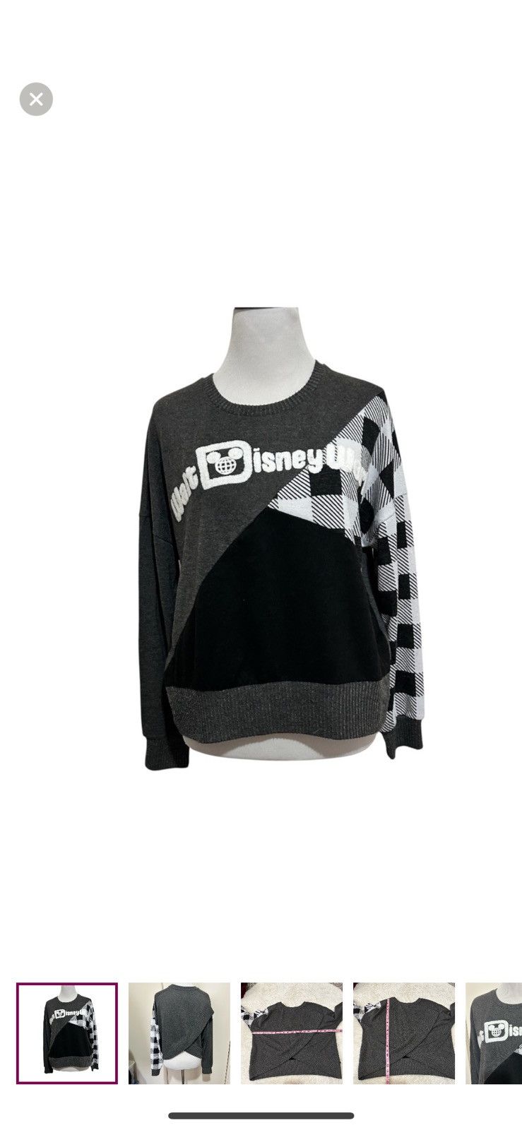 Disney Disney small Walt Disney world colorblock sweater Size S / US 4 / IT 40 - 1 Thumbnail