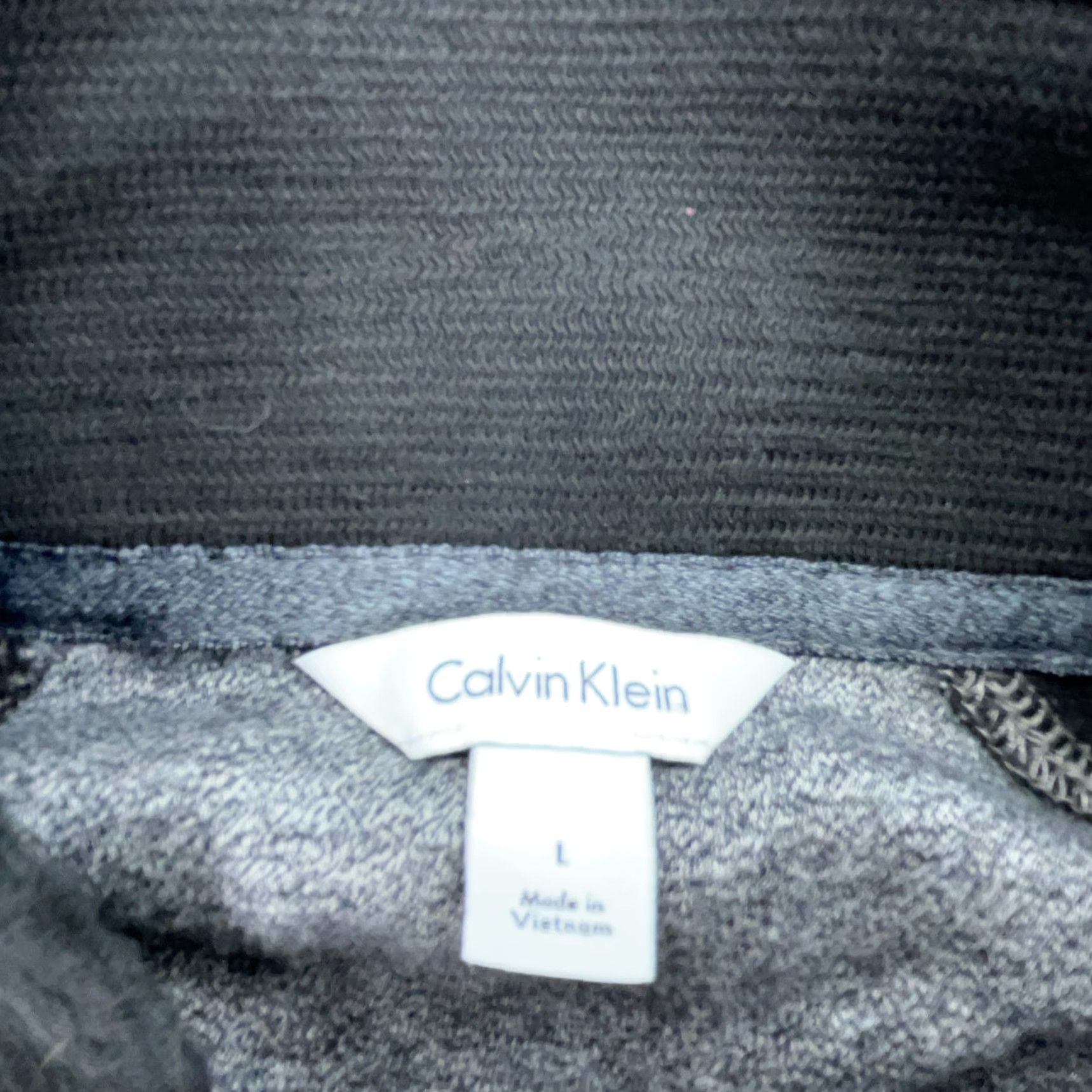 Calvin Klein Calvin Klein Sweater Adult L Gray Knit 1/4 Zip All Seasons Lightweight Logo Mens Size US L / EU 52-54 / 3 - 3 Thumbnail