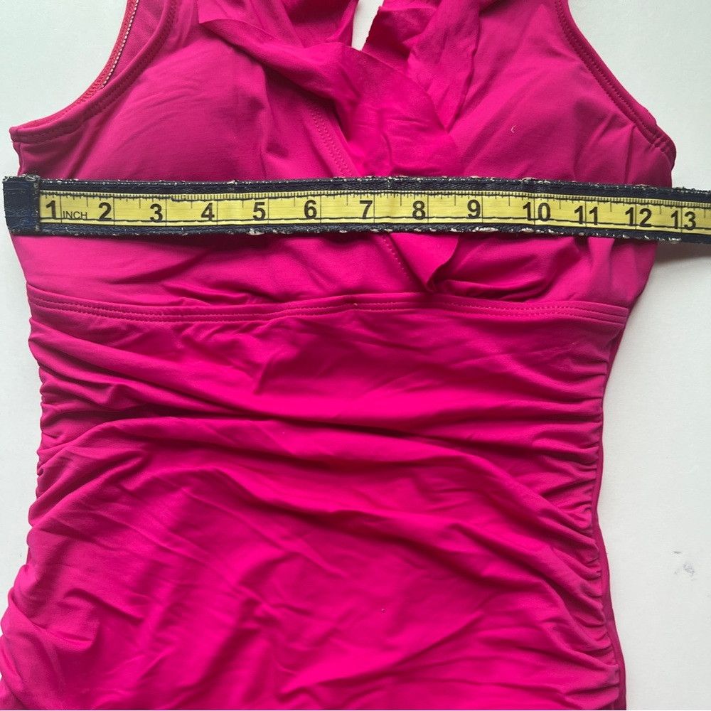 Polo Ralph Lauren Ralph Lauren Beach Club Ruffle Womens Swimsuit Pink Medium Size ONE SIZE - 9 Thumbnail