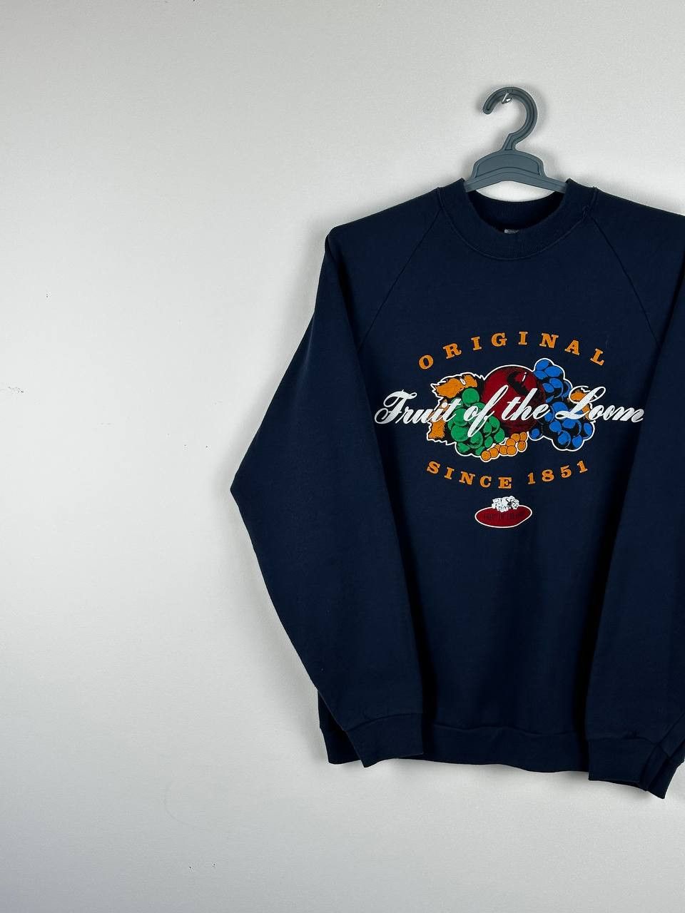 Fruit Of The Loom × Vintage 80S Vintage Basic Fruit Of The Loom Sweatshirt Big Logo Size US XL / EU 56 / 4 - 3 Thumbnail