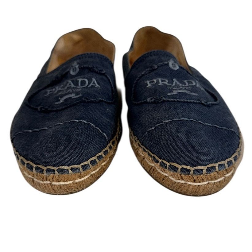 Prada Prada Logo Blue Denim Espadrilles Size 37 Designer Authentic Size US 6.5 / IT 36.5 - 5 Thumbnail