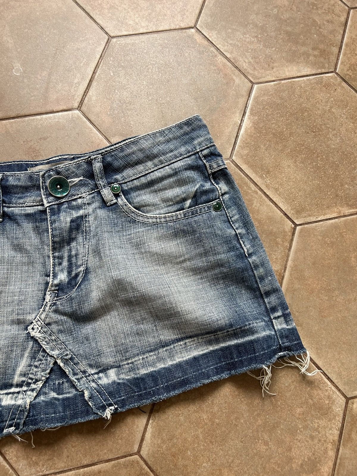 If Six Was Nine × Japanese Brand Denim jeans Mini Skirt Size 28" / US 6 / IT 42 - 3 Thumbnail