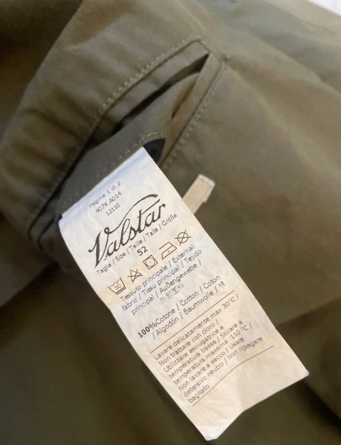 Valstar Valstar Milano waxed Coat 52/L army Barbour Drakes Size US L / EU 52-54 / 3 - 8 Thumbnail