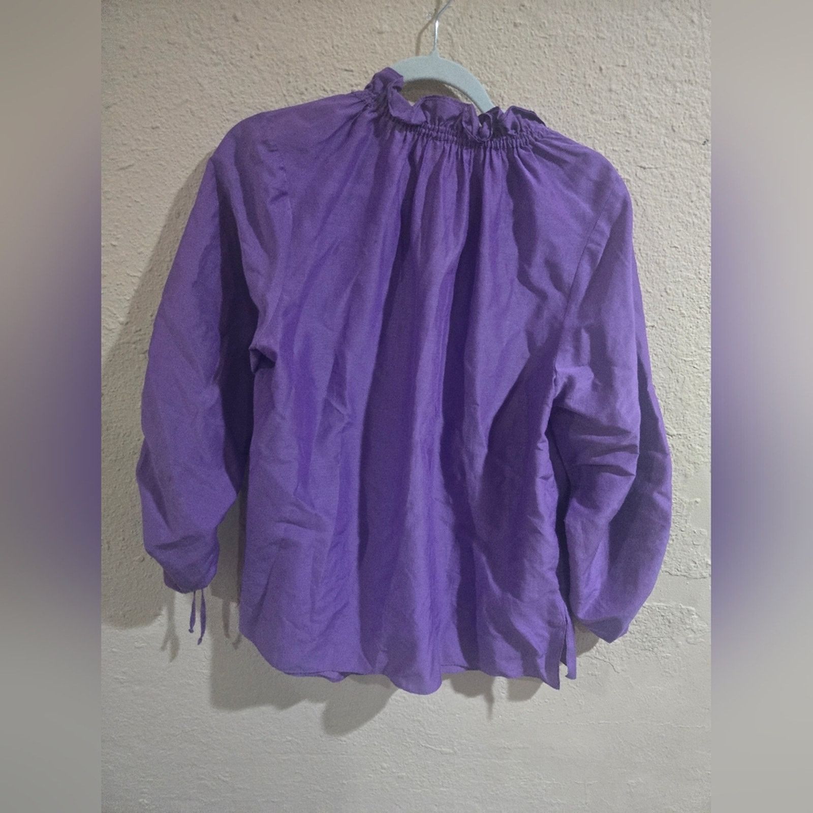 KOBI HALPERIN Kobi Halperin pull tie button front blouse, Purple, Medium Size M / US 6-8 / IT 42-44 - 4 Thumbnail