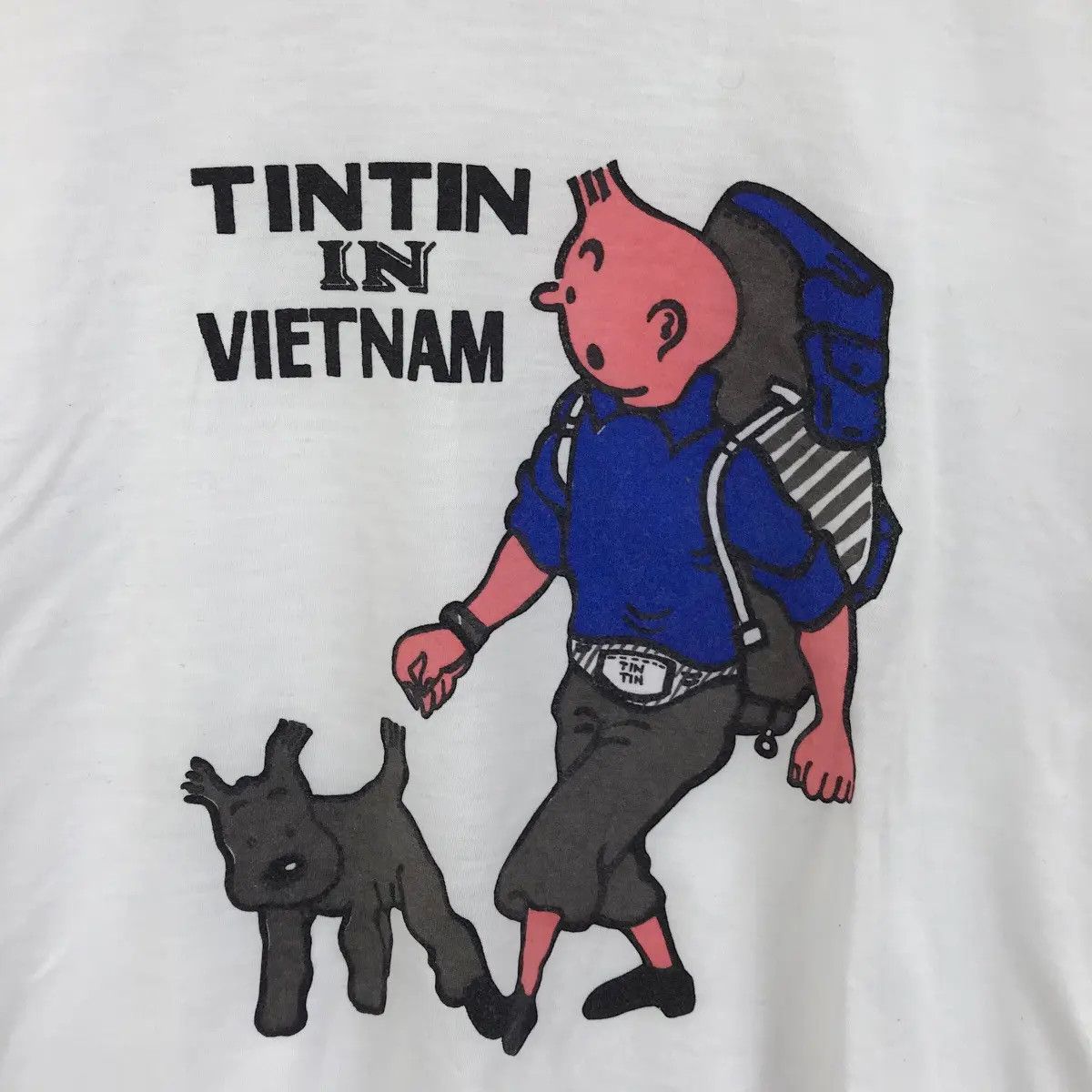 Vintage Vtg 90’ The Adventures Of TINTIN IN VIETNAM Tee Shirt Size US M / EU 48-50 / 2 - 3 Thumbnail