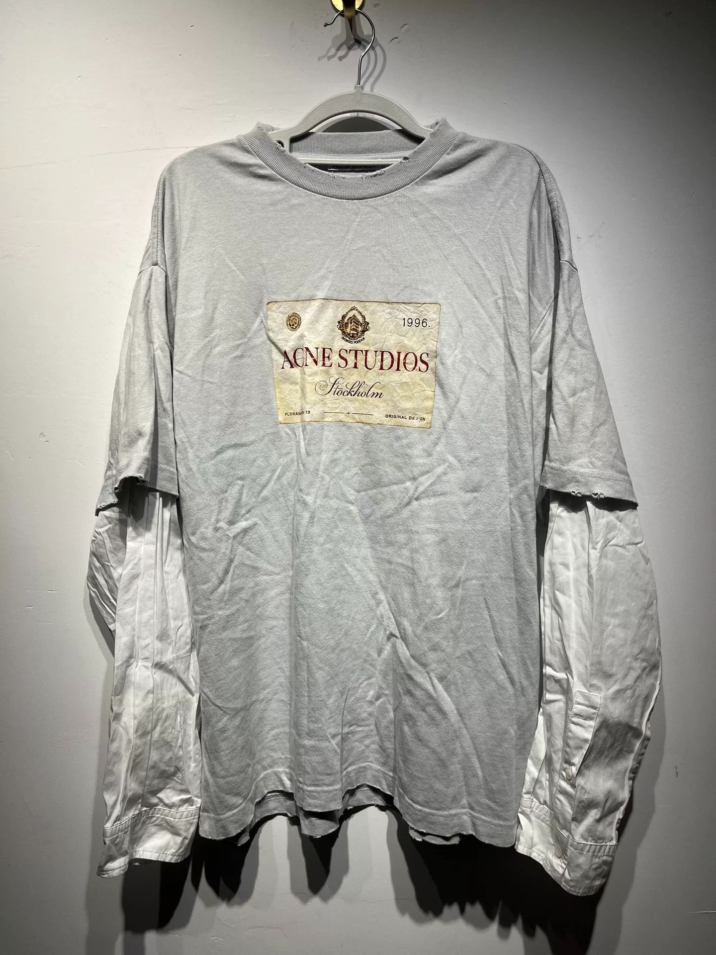 Acne Studios Acne Studios Retro Printed Gray T-Shirt S Women Size S / US 4 / IT 40 - 1 Thumbnail
