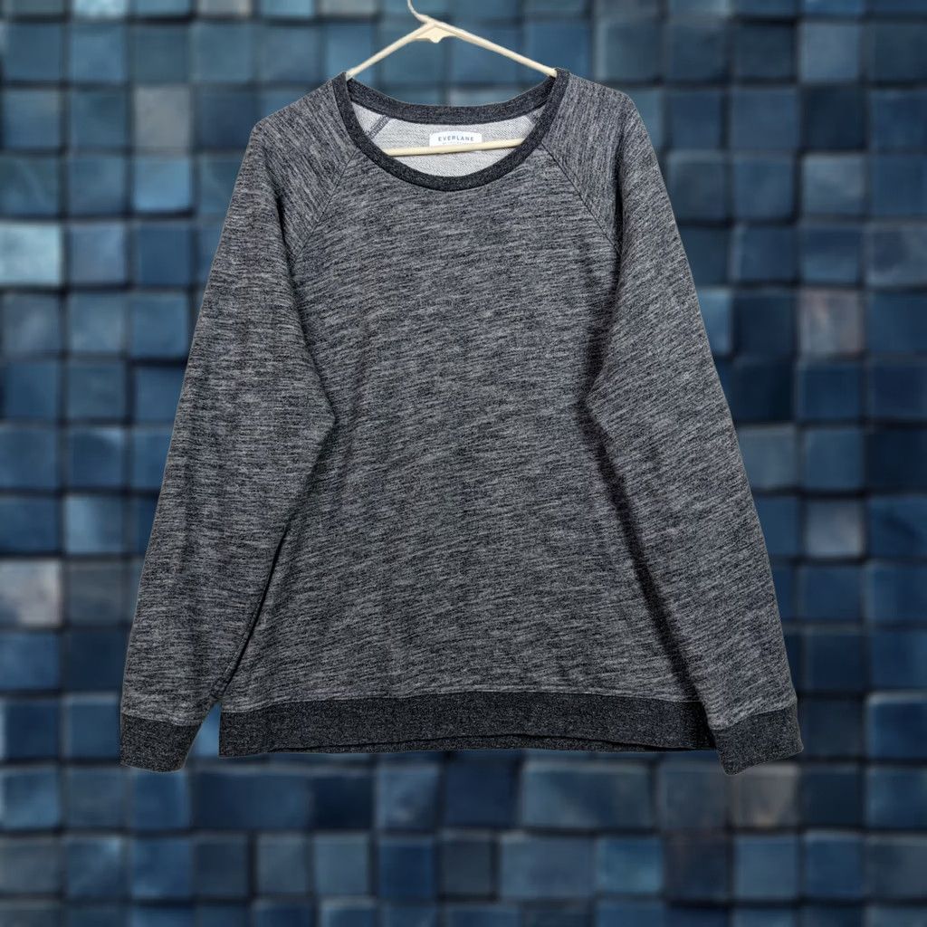 Everlane Everlane Sweatshirt Crew Neck Long Sleeve Gray XL Men's Logo Pullover Jersey Cotton Blend Sweatshirt Size US XL / EU 56 / 4 - 1 Thumbnail