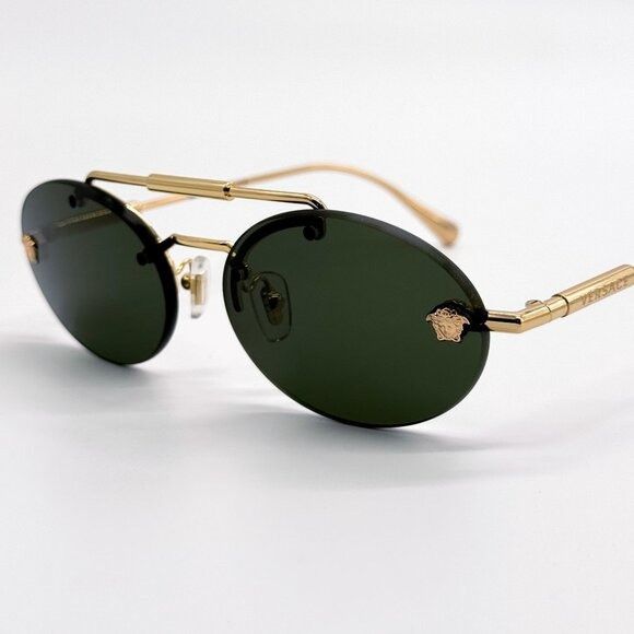Versace NEW VERSACE SUNGLASSES VE2295 1002/71 GREEN WOMEN EYEWEAR VE Size ONE SIZE - 6 Thumbnail