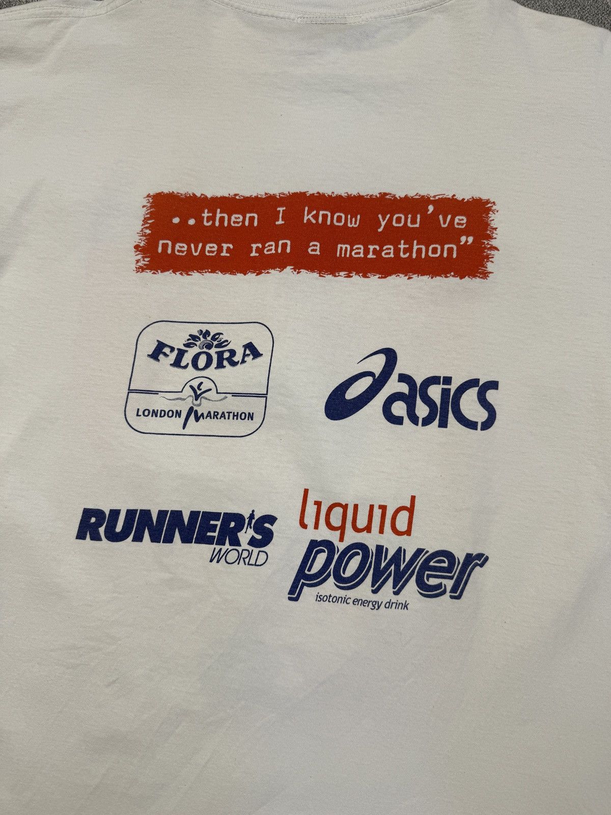 Asics Vintage 90s 1998 ASICS “The Flora London Marathon“ Size US XL / EU 56 / 4 - 5 Thumbnail