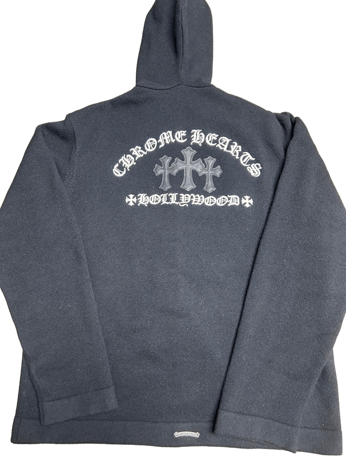 Chrome Hearts Chrome Hearts GRP Y NOT Leather Patchwork Zip-Up