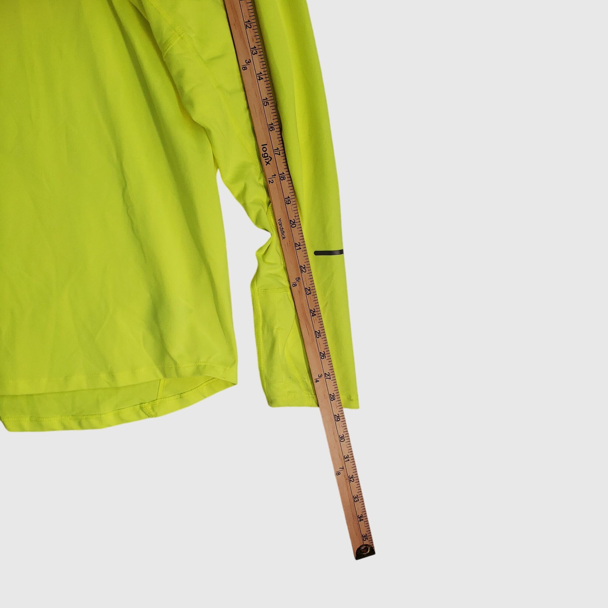 Nike Nike Dri-Fit Mens Running Pullover Shirt XL Neon Yellow Long Size US XL / EU 56 / 4 - 9 Thumbnail