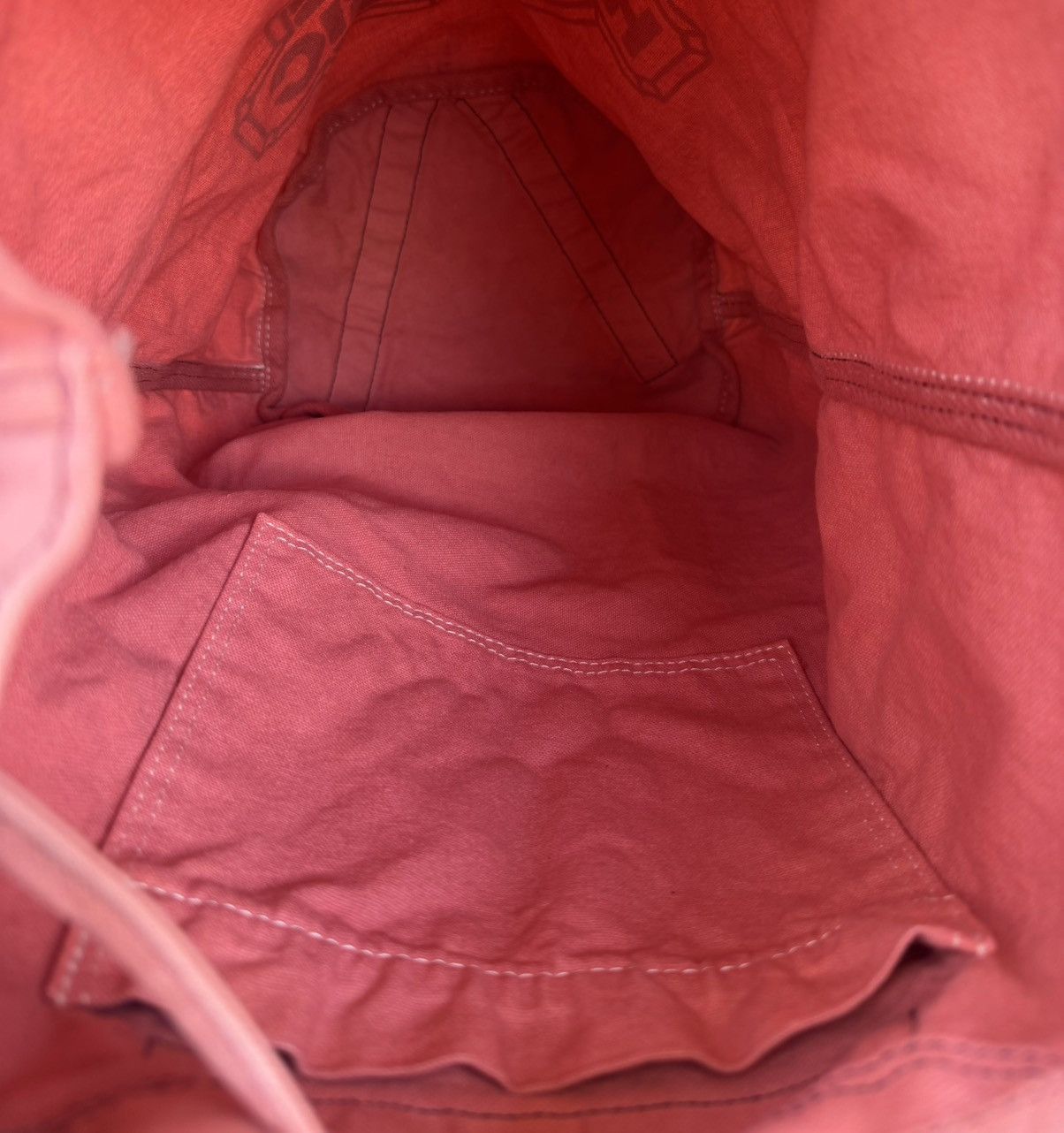 Hysteric Glamour Hysteric Pink Canvas Drawstring Backpack Y2K Archive Bag Size ONE SIZE - 16 Thumbnail