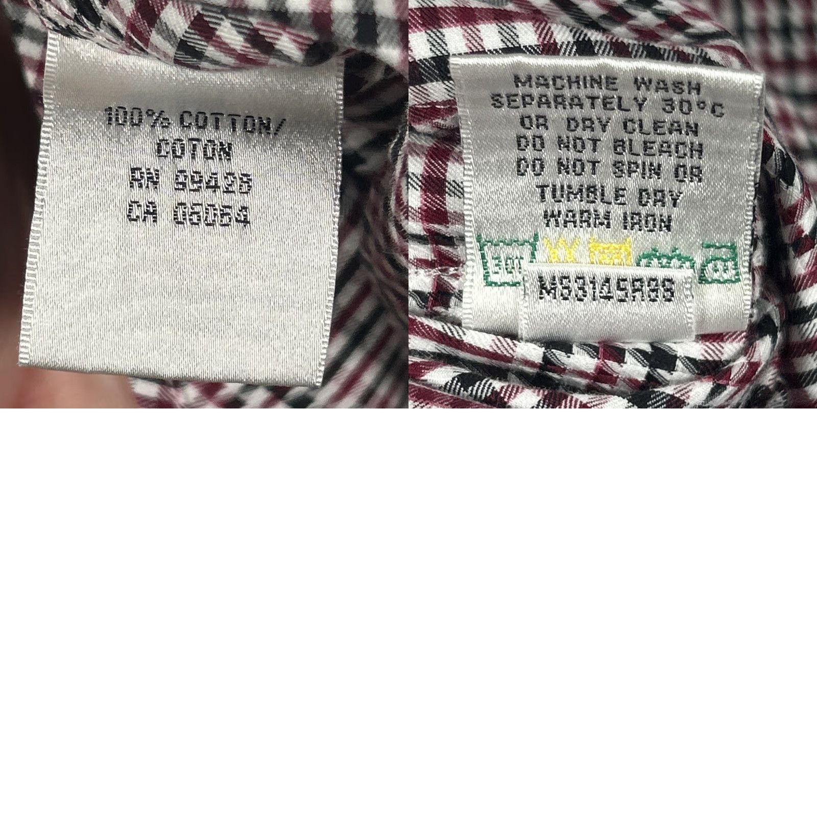 BUGATCHI BUGATCHI Shirt Mens XL Red Black Check Button-Up Collared Spread Classic Colorful Bag Size US XL / EU 56 / 4 - 9 Thumbnail