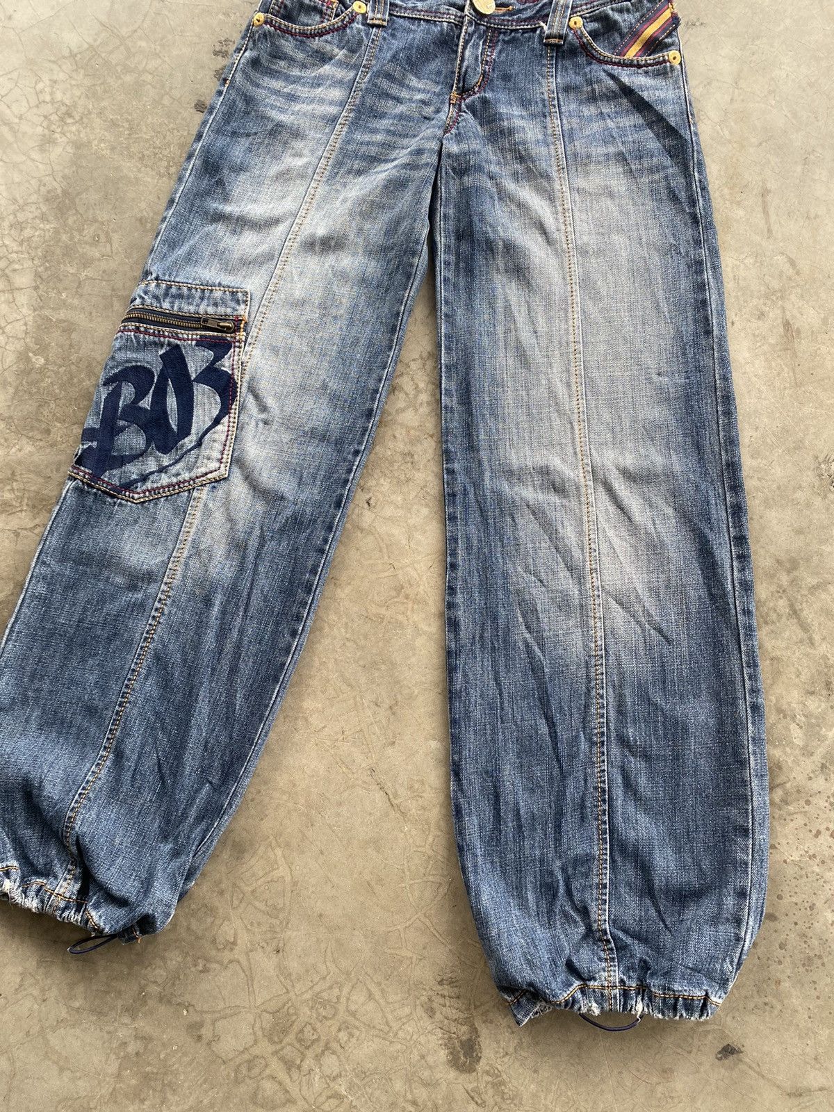 If Six Was Nine × Japanese Brand × Tornado Mart Baggy Jeans Japanese LB-03 Low Rise Ballon Style Size US 31 - 3 Thumbnail