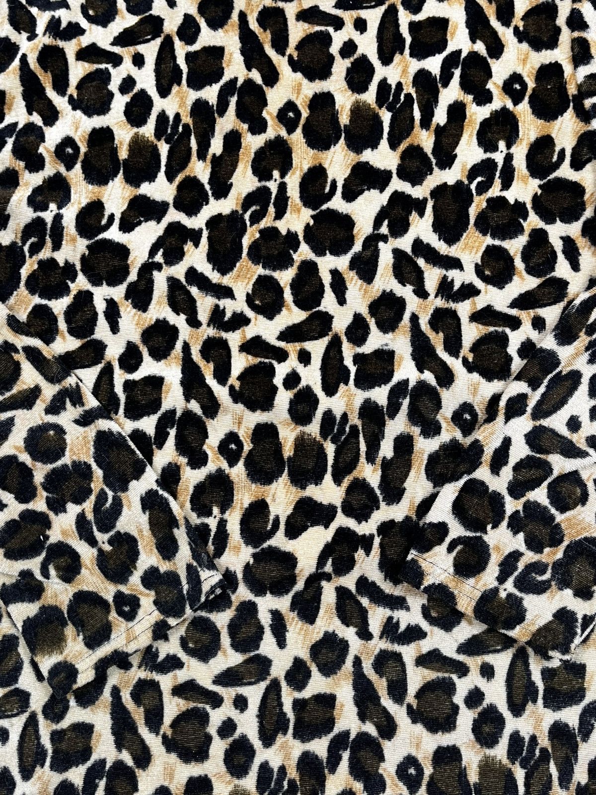 Vintage Vintage Y2K Velour Style Leopard Turtleneck Sweater luxury M Size M / US 6-8 / IT 42-44 - 4 Thumbnail