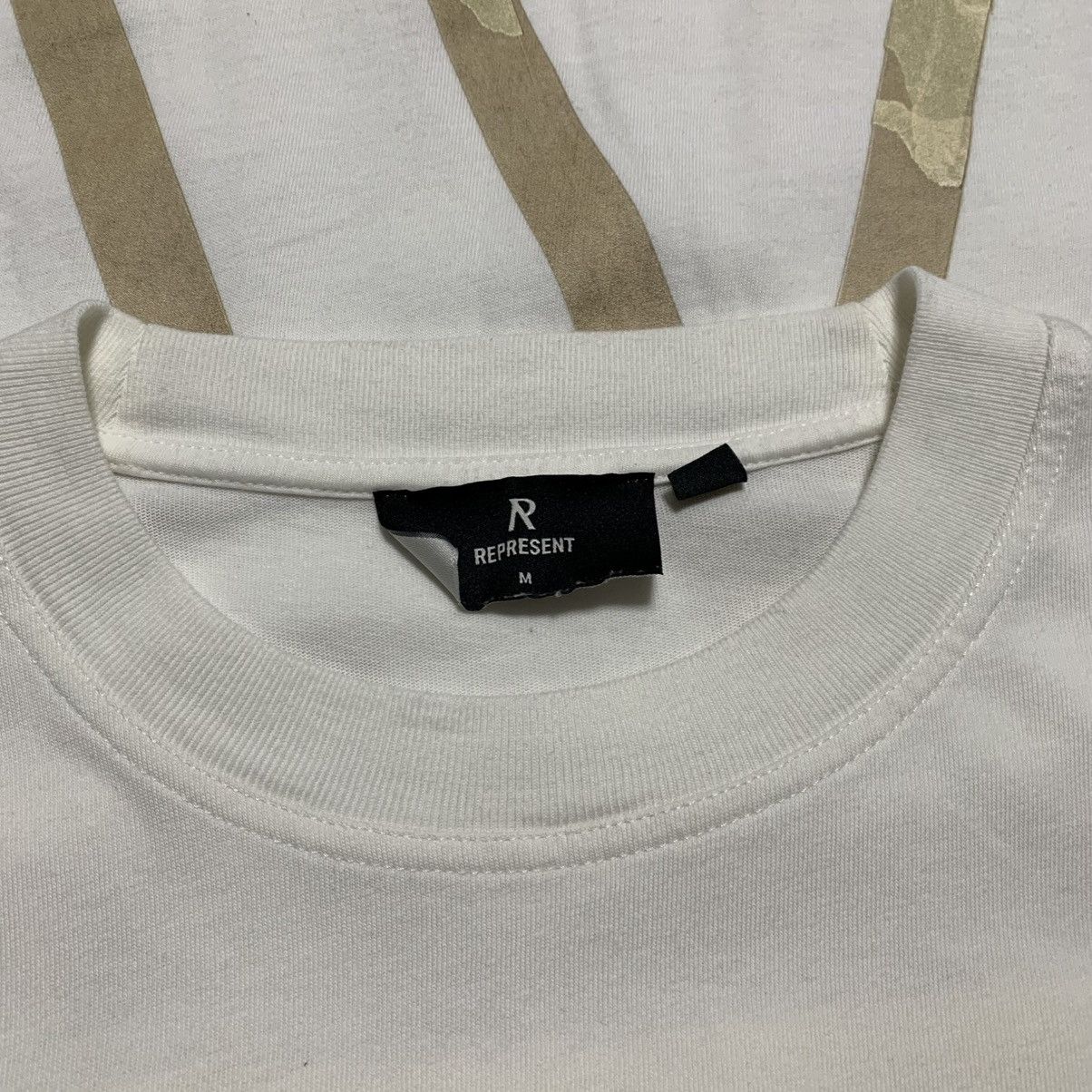 Represent Clo. Represent Medium Masking Tape Initial Flat White Tee Size US M / EU 48-50 / 2 - 4 Thumbnail