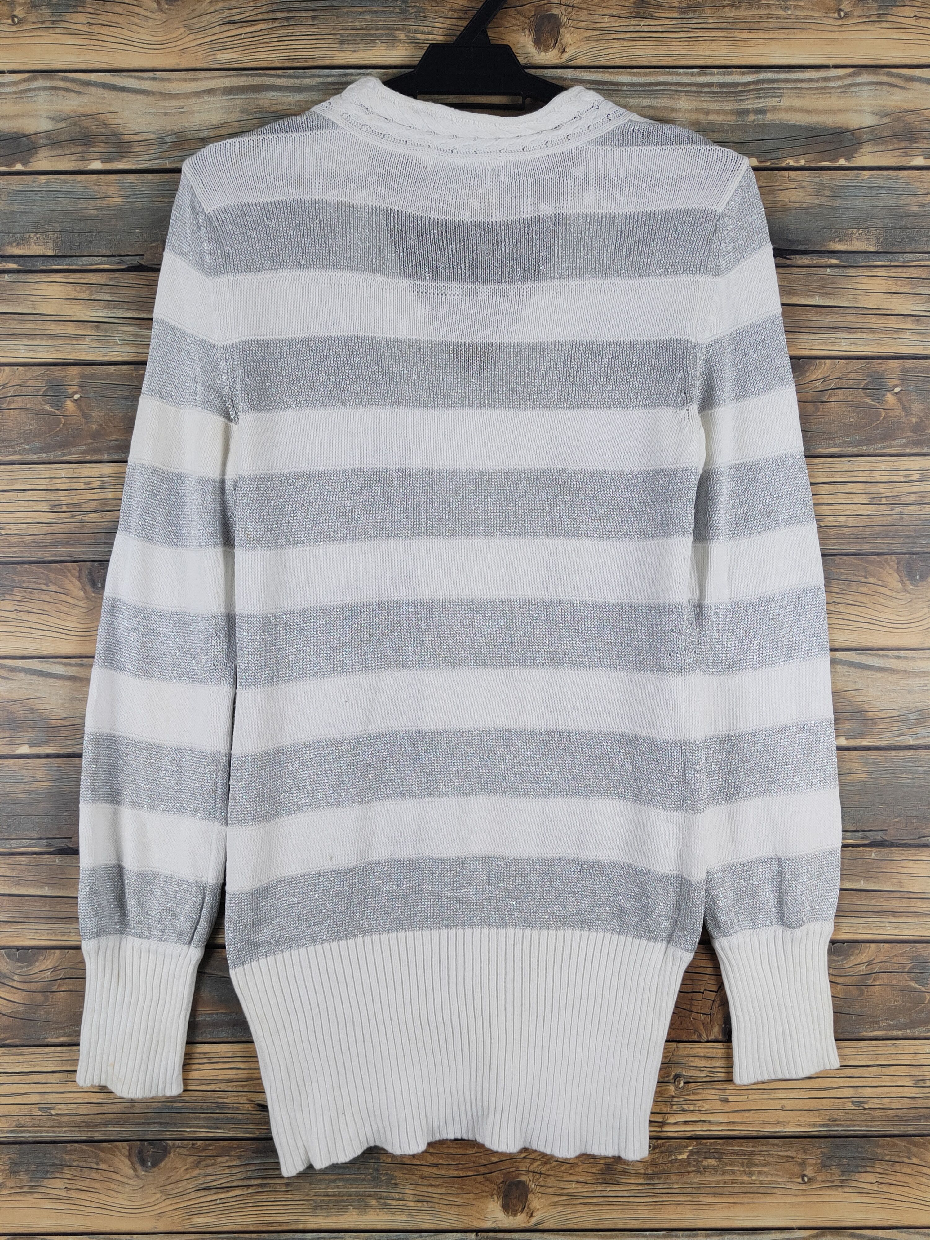 Burberry × Homespun Knitwear × Japanese Brand Burberry White Knitwear Sweatshirts #W1465 Size XS / US 0-2 / IT 36-38 - 8 Thumbnail