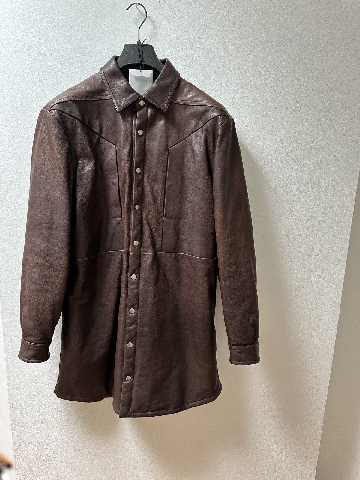 Rick Owens Jumbo Fogpocket Leather Jacket - 46 Size US M / EU 48-50 / 2 - 1 Thumbnail