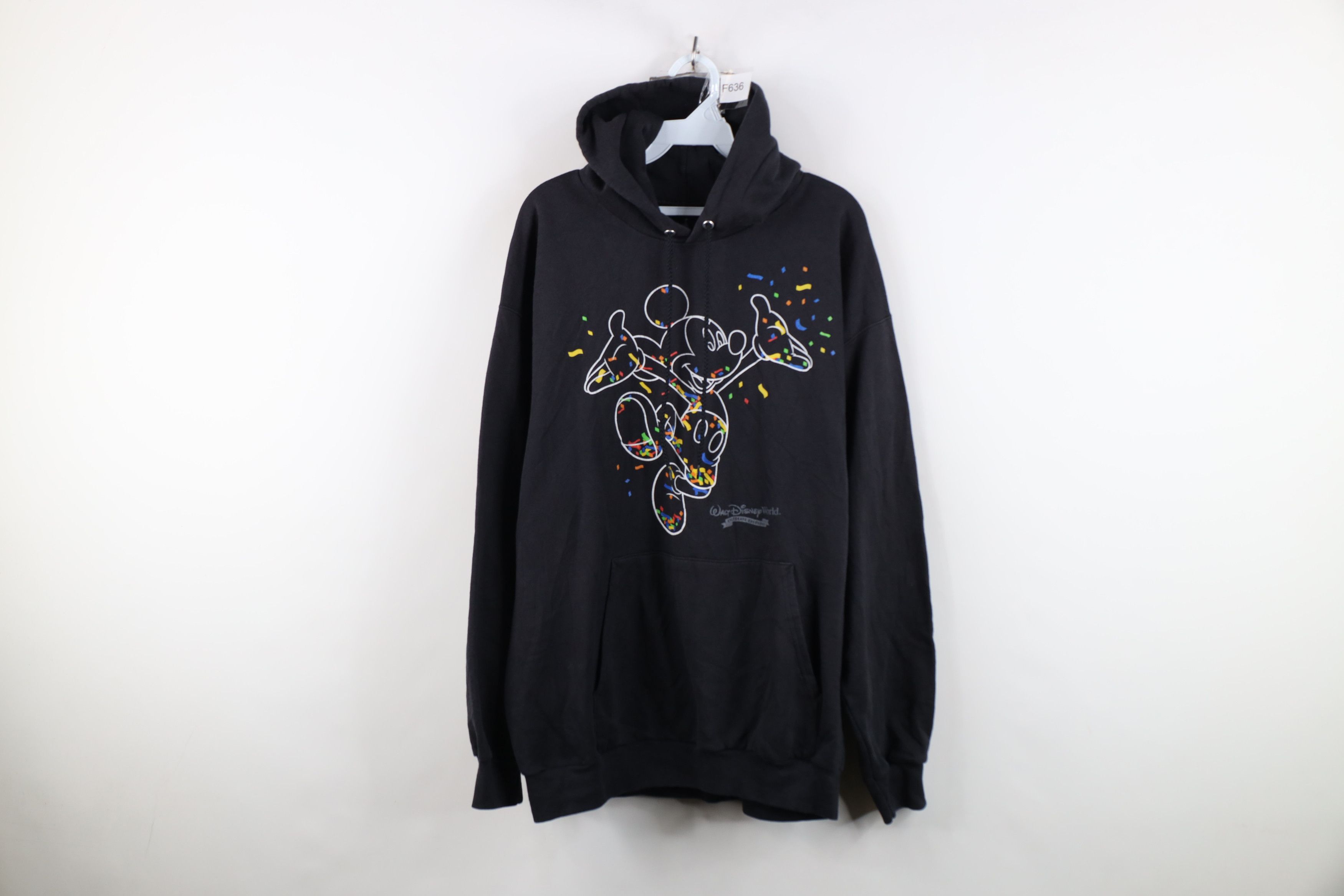 Disney Vintage Y2K Walt Disney World Confetti Mickey Mouse Hoodie Size US L / EU 52-54 / 3 - 1 Thumbnail