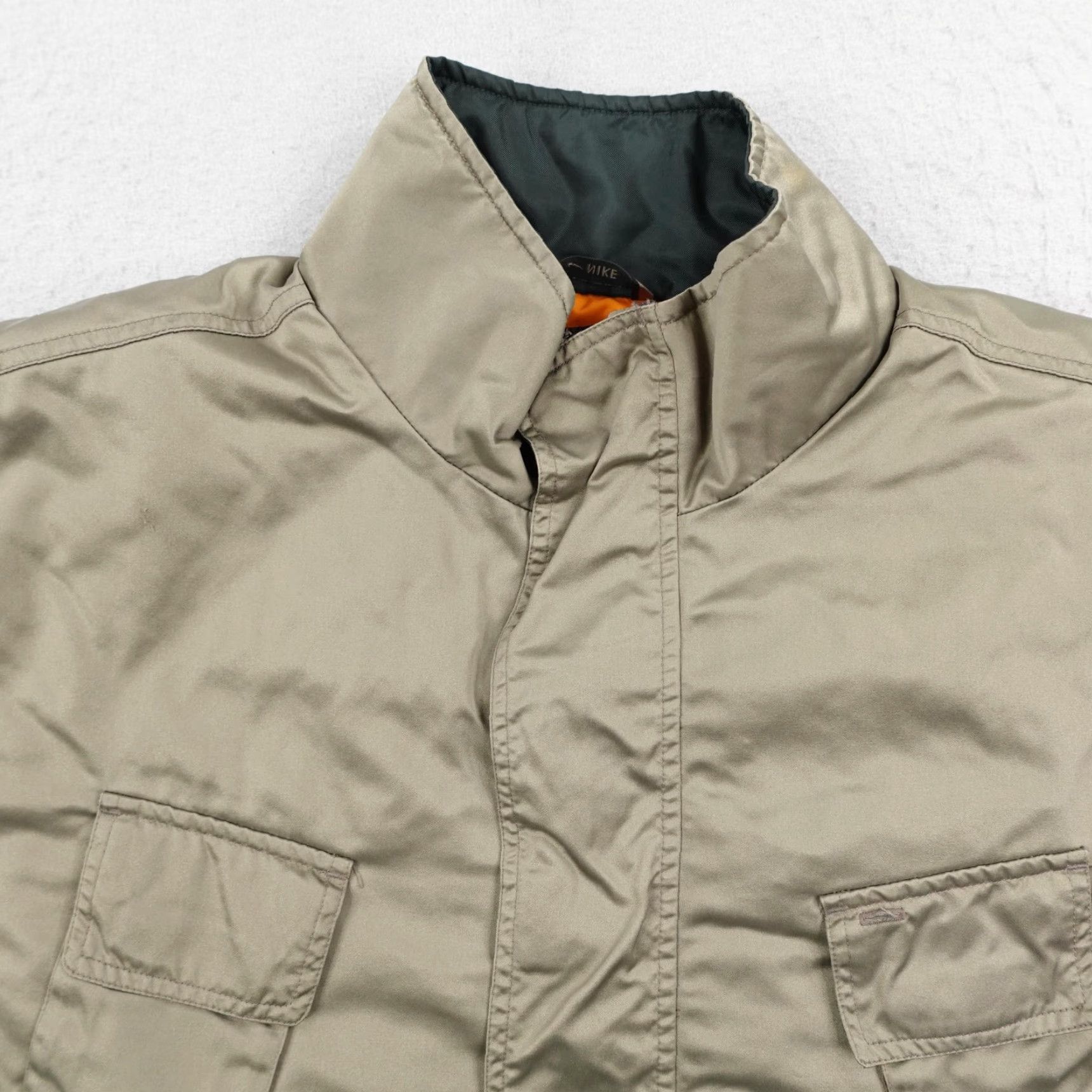 Nike VINTAGE Nike Jacket Men Large Green Insulated Parka Coat 4 Pocket Zip Up 90s Y2K Size US L / EU 52-54 / 3 - 2 Thumbnail