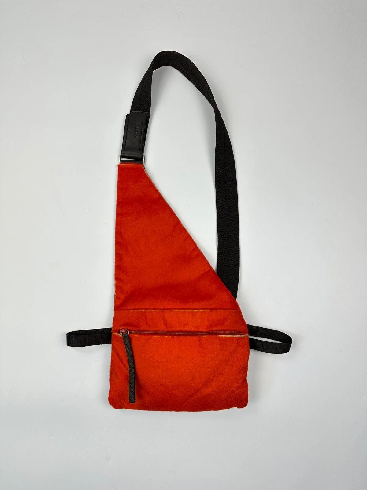 Prada Prada Milano FW99 Orange Fur Holster Chest Sling Bag Size ONE SIZE - 6 Thumbnail