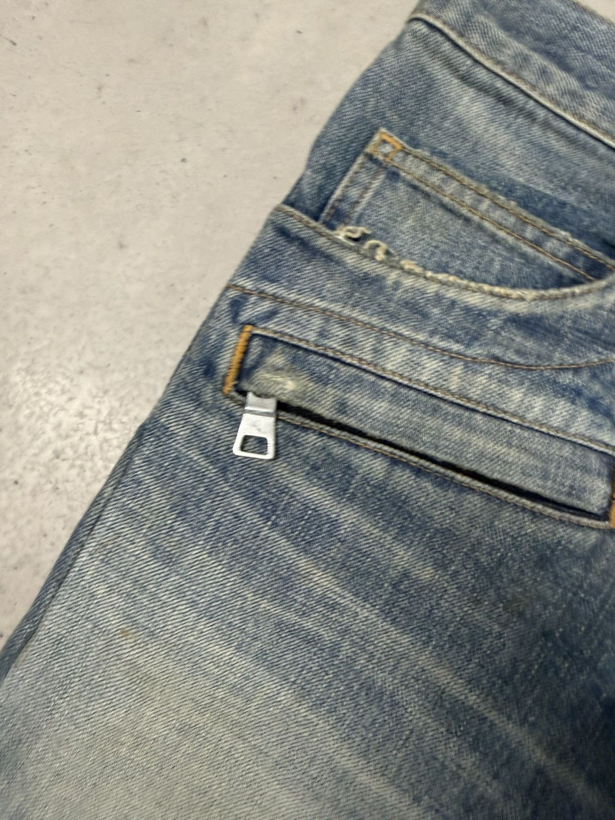 Balmain Balmain Christophe Decarnin washed biker jeans in blue Size US 30 / EU 46 - 6 Thumbnail