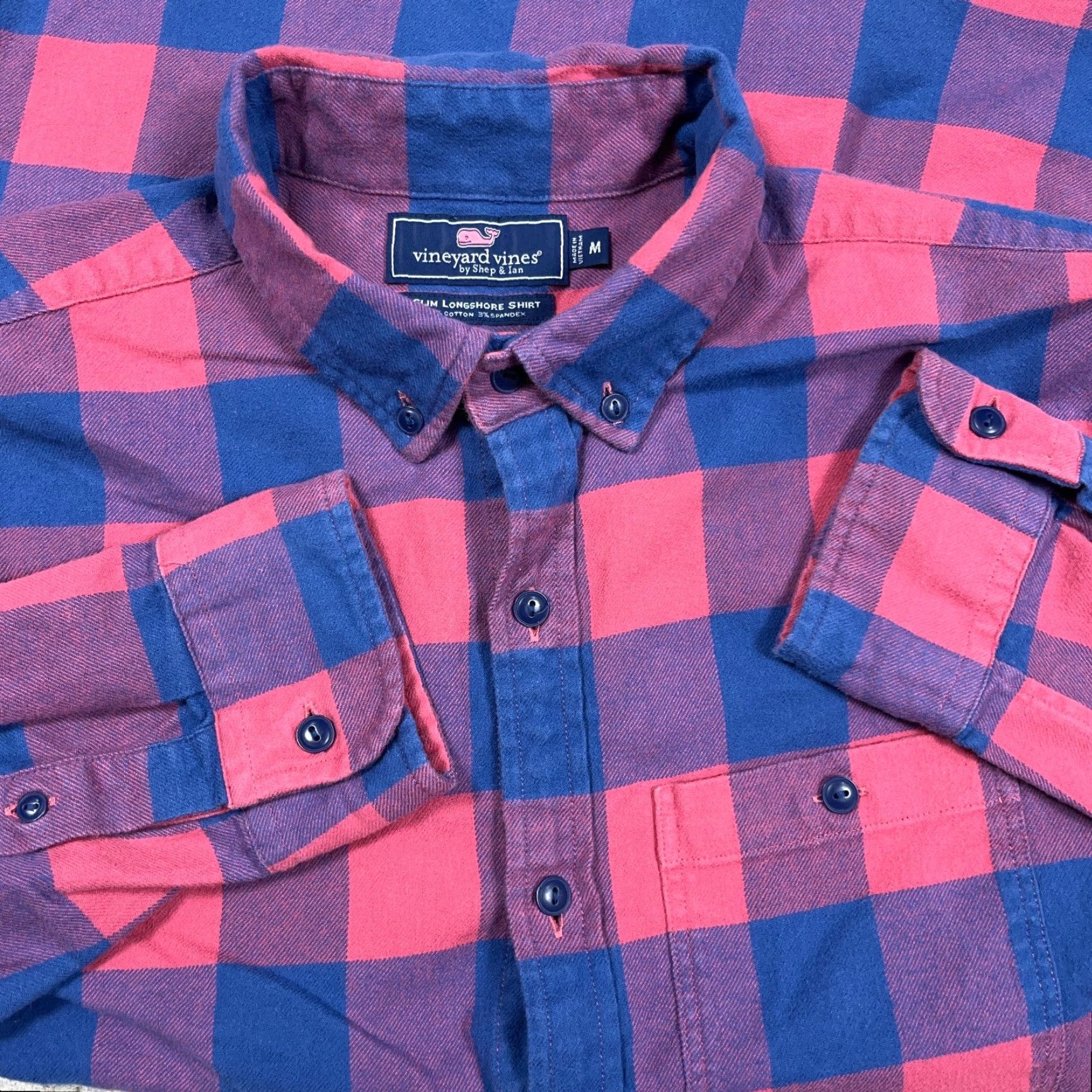 Vineyard Vines Vineyard Vines Shirt Men M Plaid Flannel Slim Button-Down Size US M / EU 48-50 / 2 - 2 Thumbnail