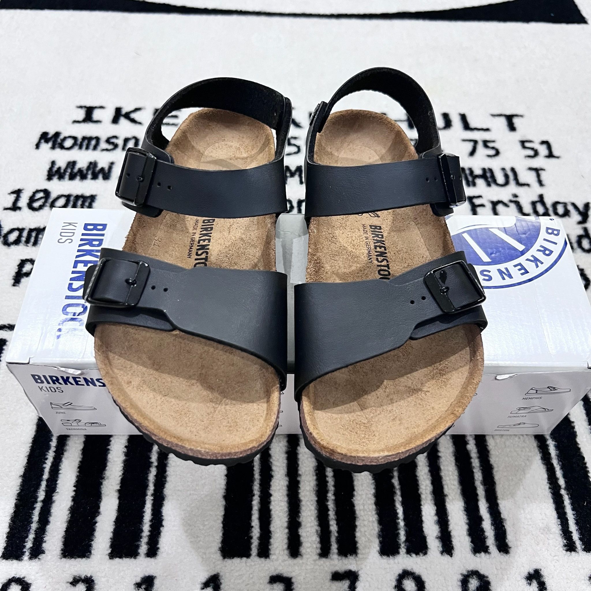 Birkenstock Birkenstock New York Kids - Birko-Flor - Black Size US 4 / IT 34 - 2 Thumbnail