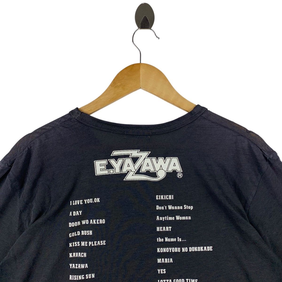 Other Vintage Eikichi Yazawa "Garuru Records" J-Rock Graphic Tee Size US M / EU 48-50 / 2 - 9 Thumbnail