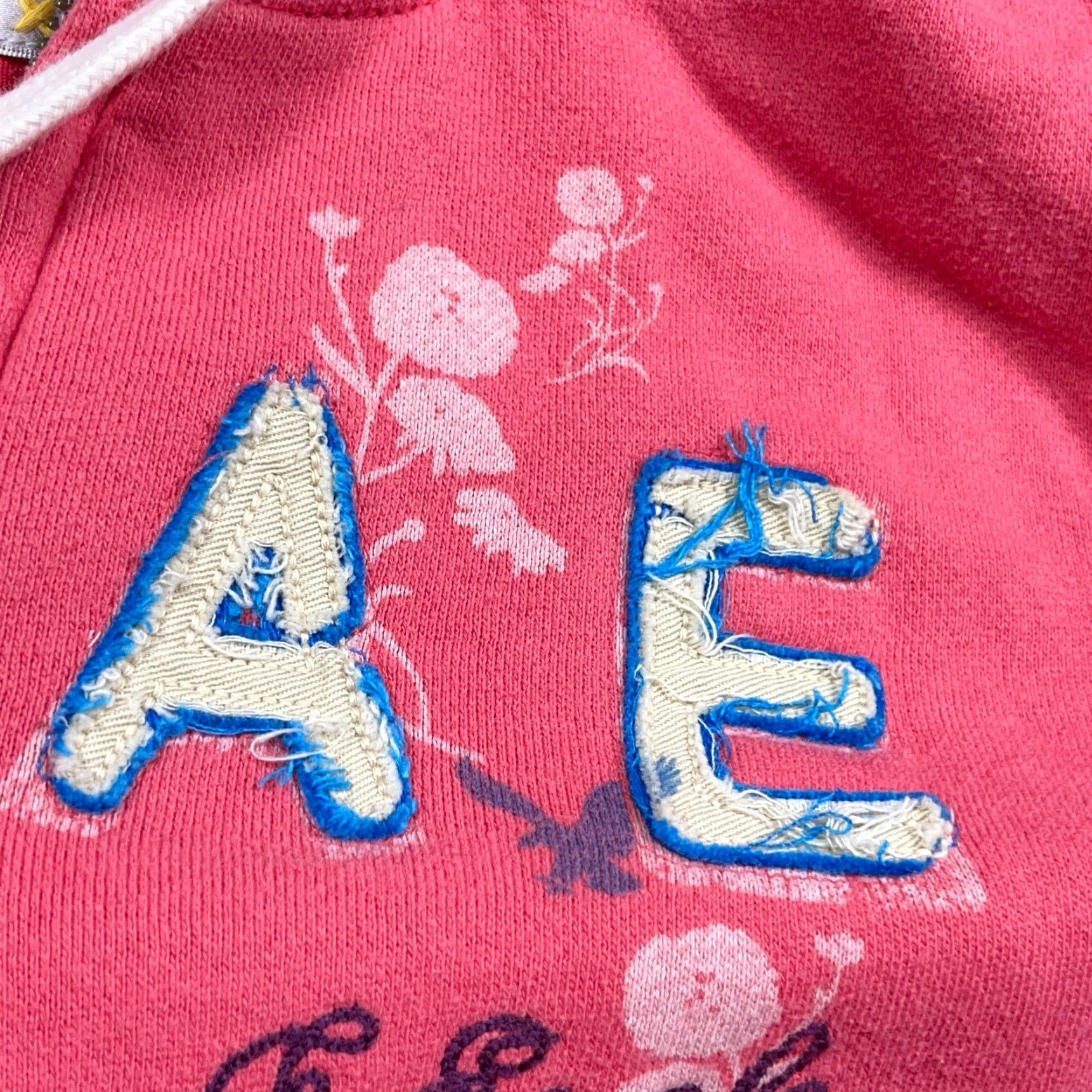 American Eagle Outfitters Vintage American Eagle Hoodie Women Medium Pink Full Zip Jacket 3/4 Sleeve Size M / US 6-8 / IT 42-44 - 4 Thumbnail