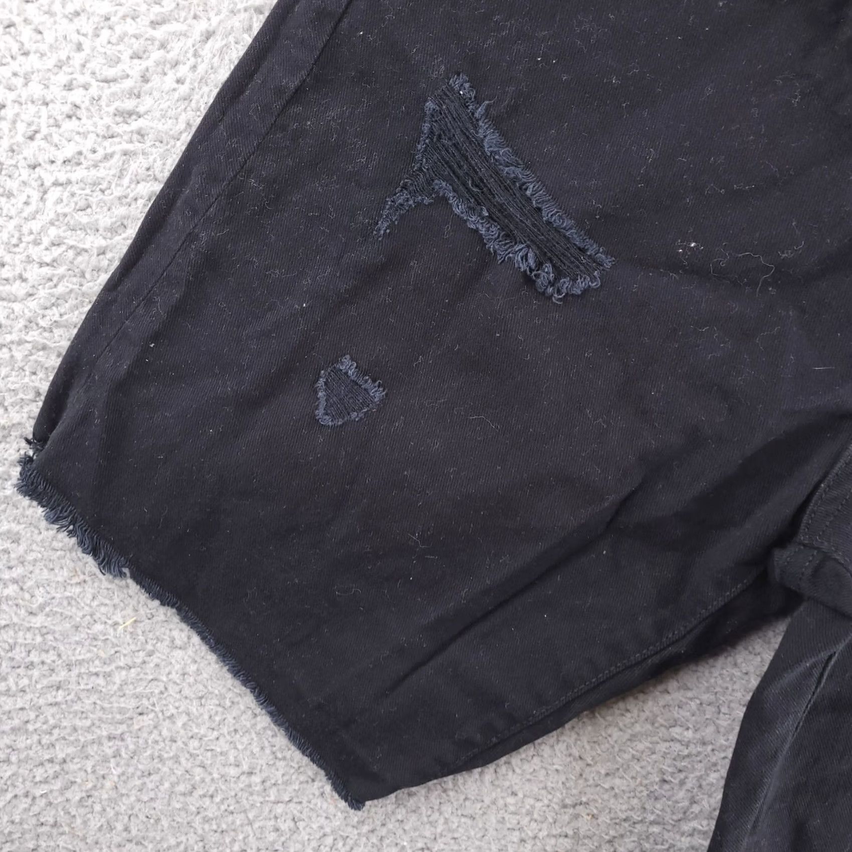 Vintage Aero Shorts Mens 33 Black Slim Denim 9" Inseam Slim Fit Flat Front Chino Pattern Solid Vintage No Brand Aero Size US 33 - 4 Thumbnail