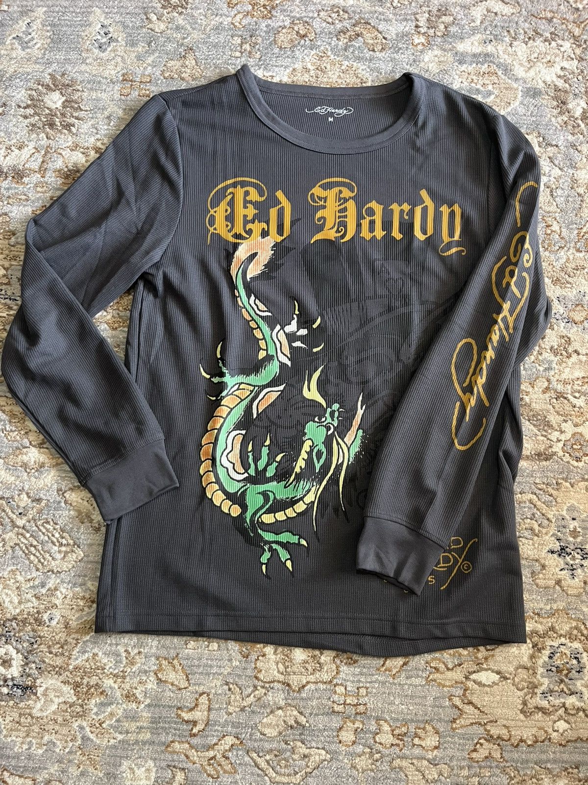 Ed Hardy ED HARDY GRAPHIC GREY MENS Y2K THERMAL S Size US S / EU 44-46 / 1 - 1 Thumbnail