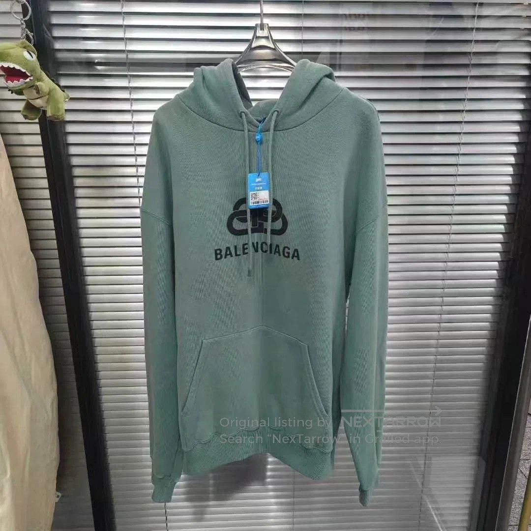 Japanese Brand Balenciaga Haze Green Lock Button Hoodie S. Size US S / EU 44-46 / 1 - 1 Thumbnail
