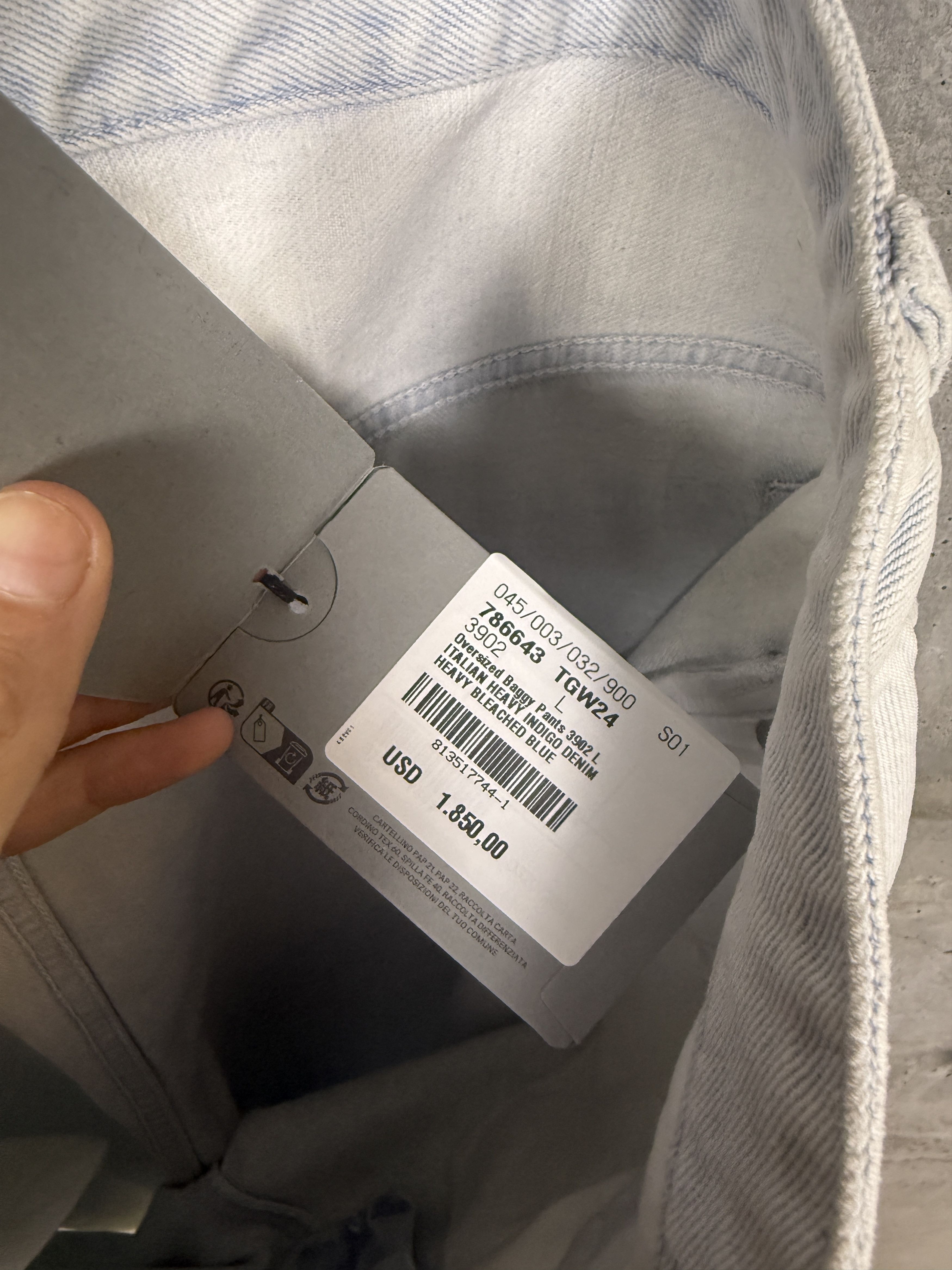 Balenciaga NWT $1850 BALENCIAGA L OVERSIZED BAGGY PANTS Size US 35 - 7 Thumbnail