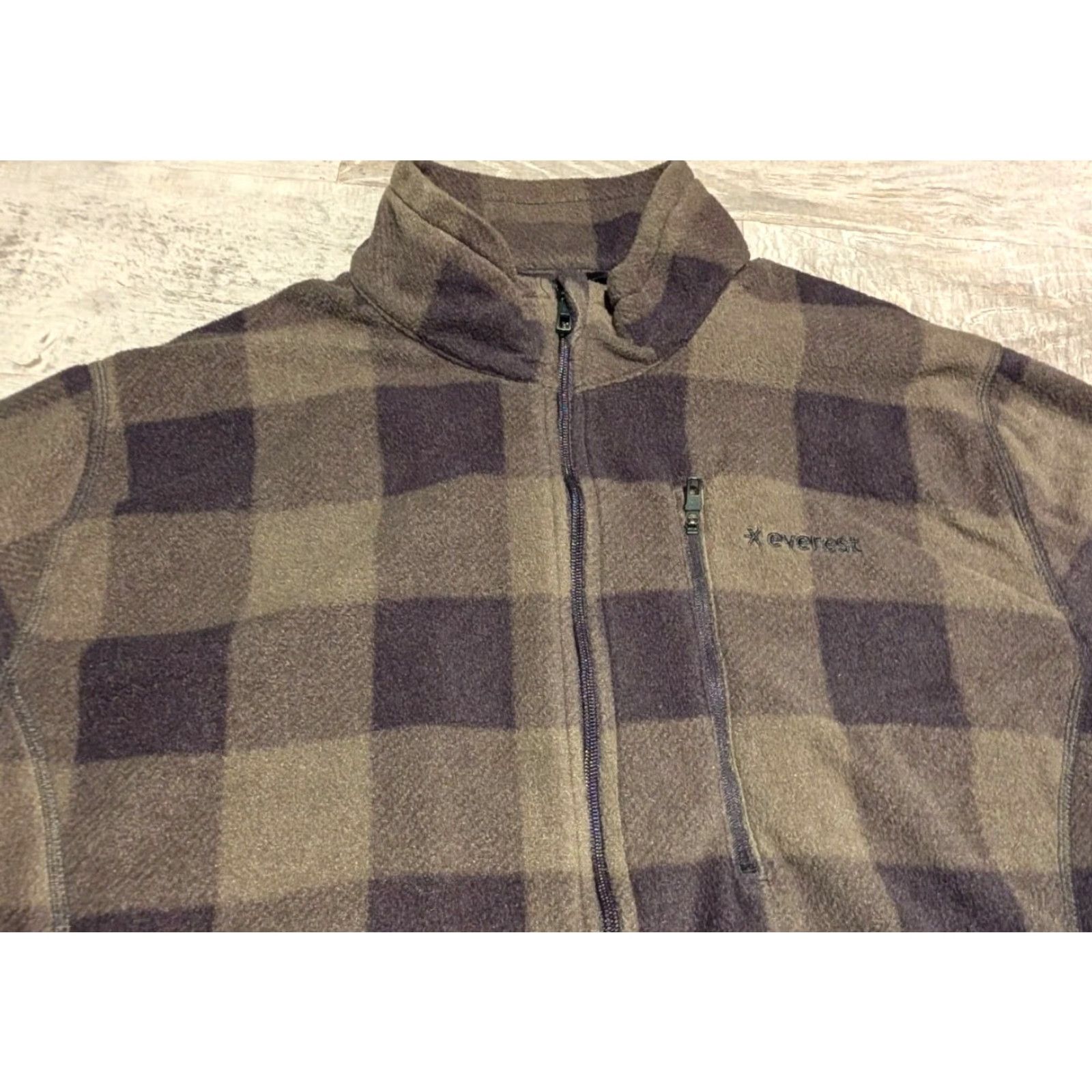 Vintage Everest Men’s Fleece Full Zip Plaid Jacket Dark Green & Black 2XL EUC Size US XXL / EU 58 / 5 - 2 Thumbnail
