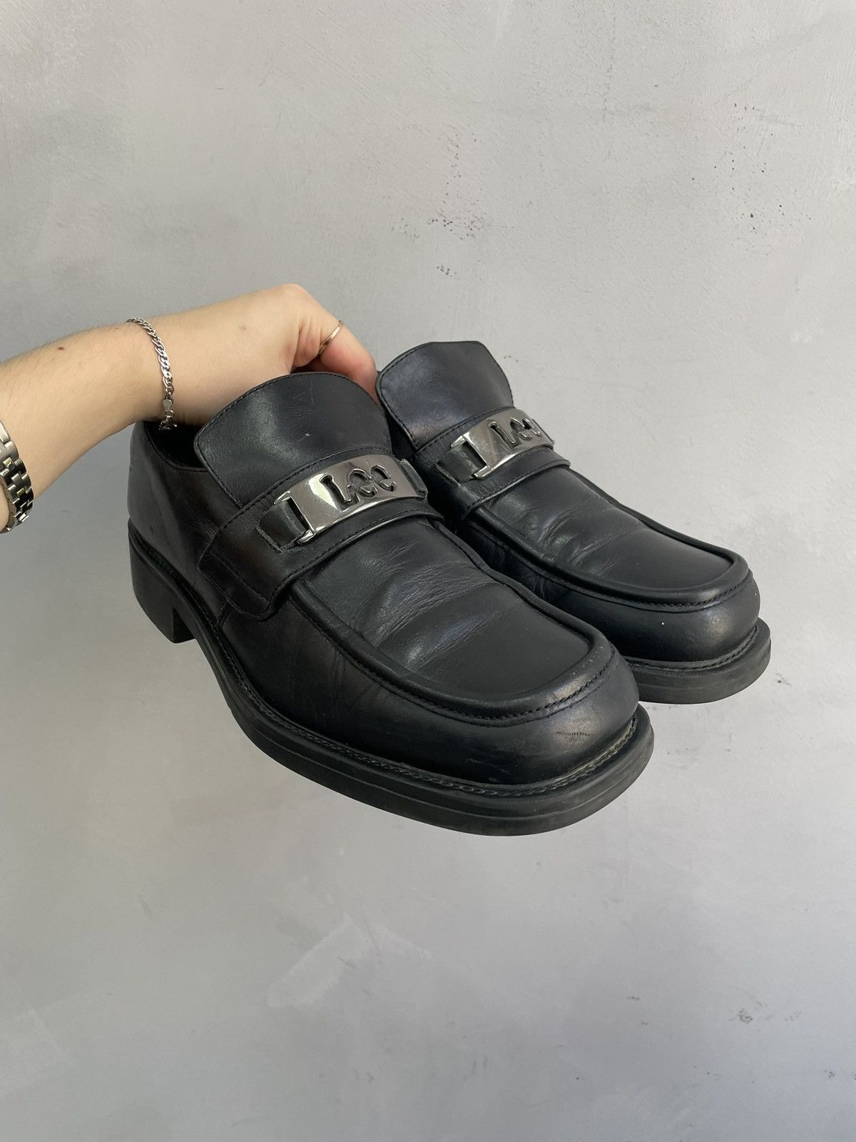 Leather low platform brogue loafers boots new rock style