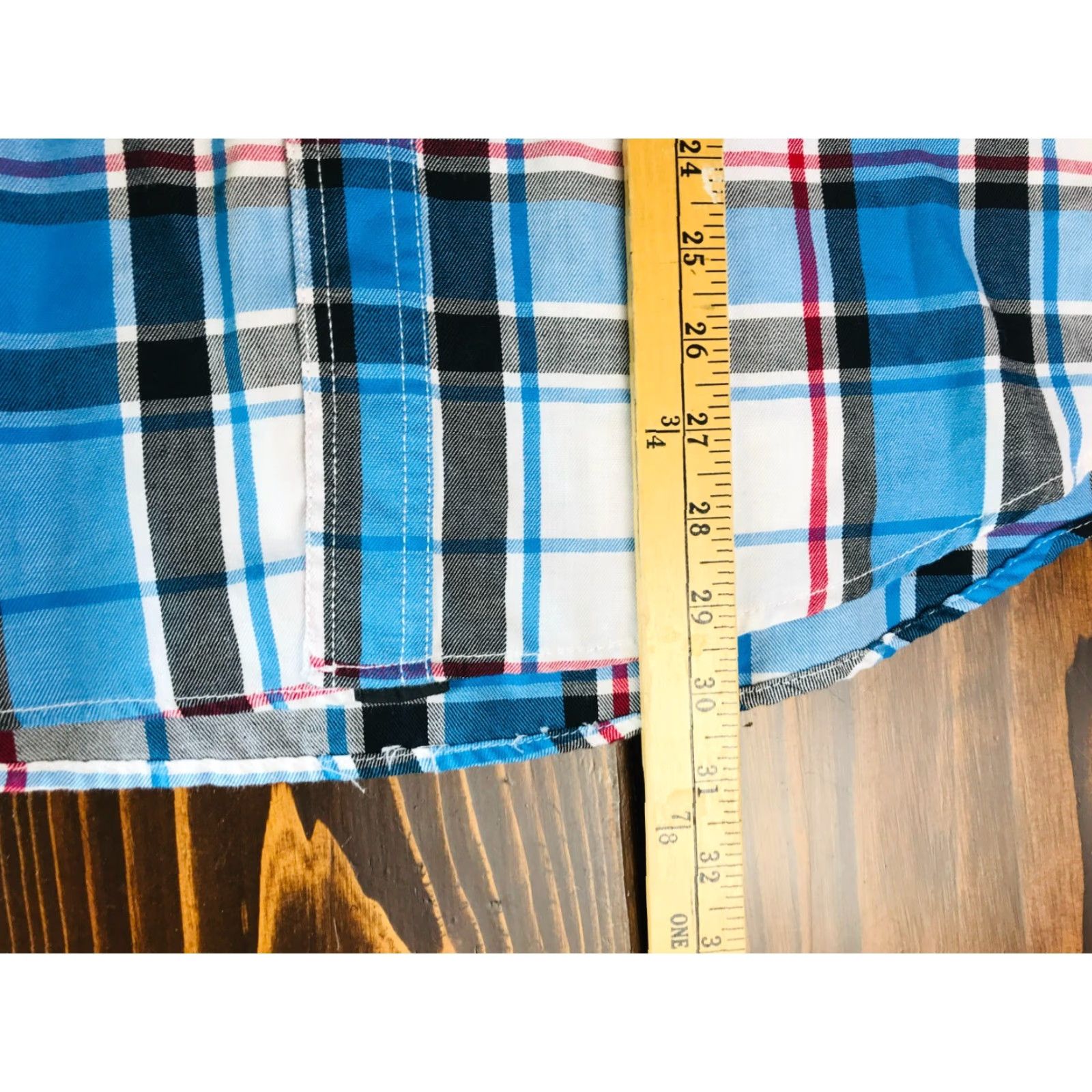 Enyce VINTAGE Enyce Shirt Mens L White Blue Black Plaid Button Up Sean Combs Flaps Size US L / EU 52-54 / 3 - 4 Thumbnail