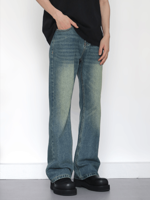 Japanese Brand × Vintage American retro cleanfit loose straight flared jeans Size US 32 / EU 48 - 4 Thumbnail