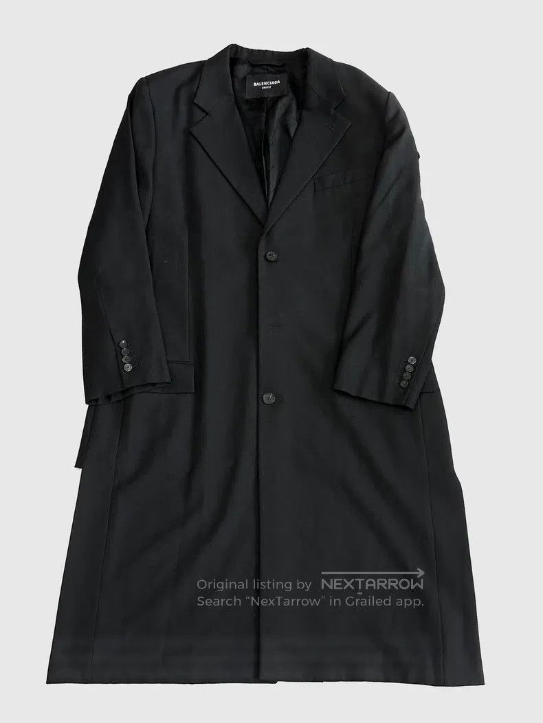 Balenciaga Balenciaga Black Long Trench Coat Size US XS / EU 42 / 0 - 1 Thumbnail