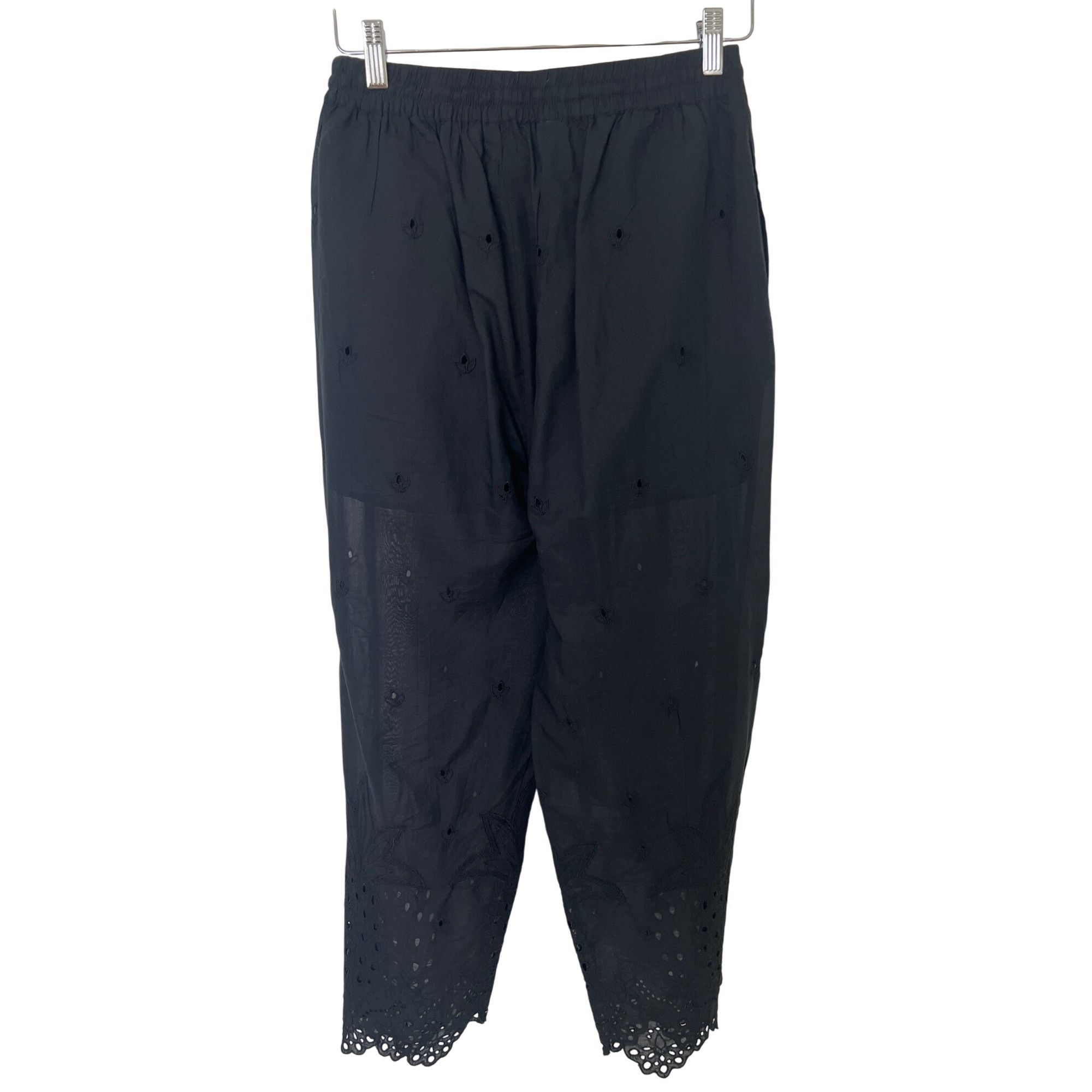 Zara Zara Black Openwork Embroidered Pants With Beaded Detail Size 27" / US 4 / IT 40 - 5 Thumbnail