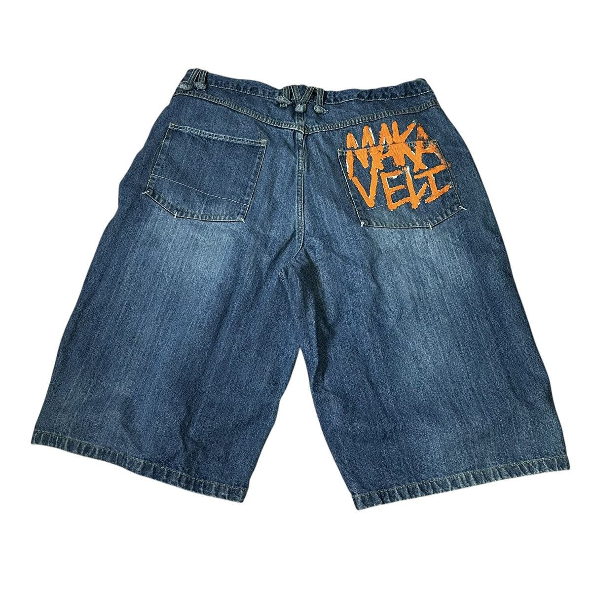 Makaveli × Vintage Vintage Makaveli Tupac Shakur Hip Hop Jeans Shorts 40 Y2K Size US 40 / EU 56 - 5 Thumbnail