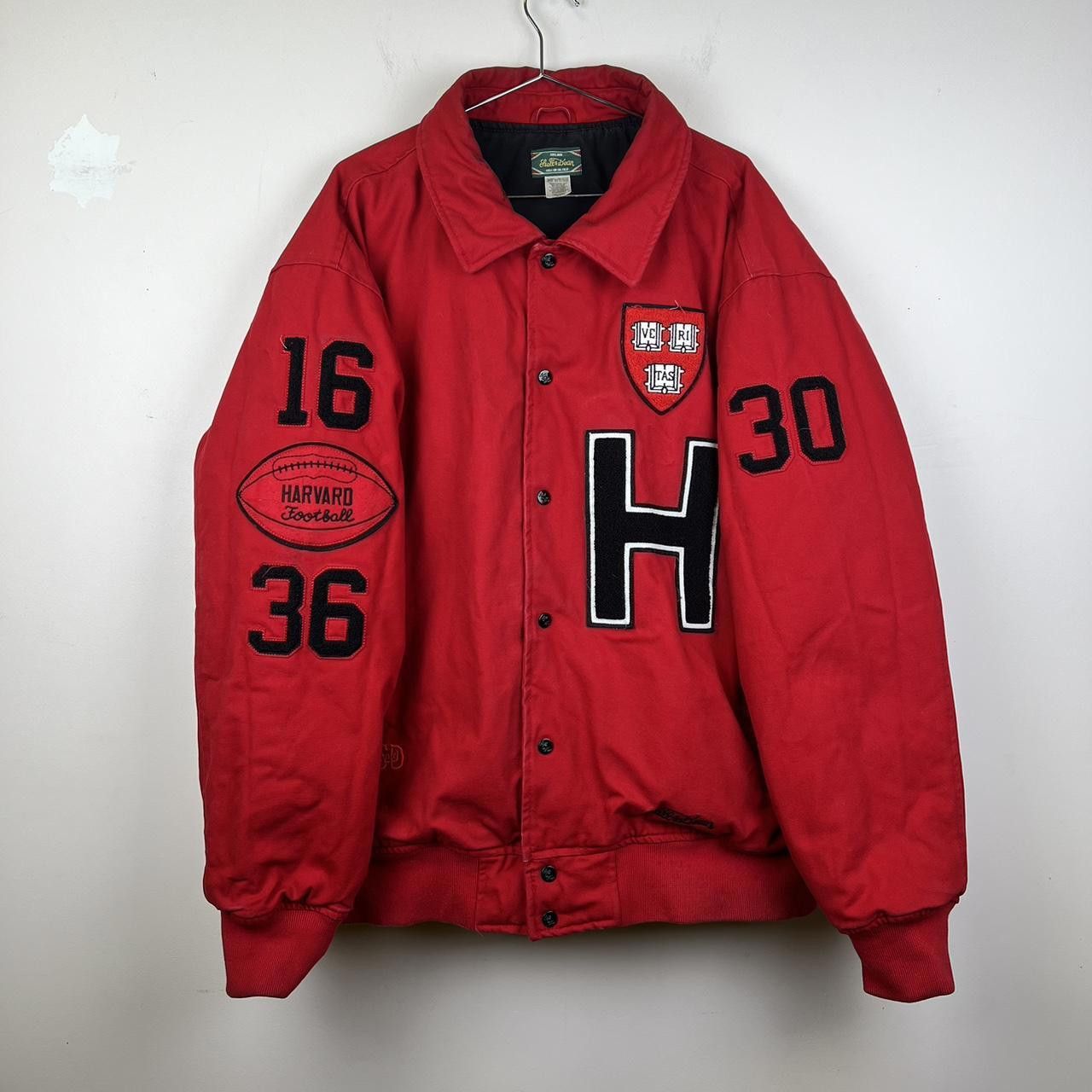 Stall and Dean × Vintage Vintage Harvard Football Jacket - Red Letterman Style Size US XXL / EU 58 / 5 - 1 Thumbnail