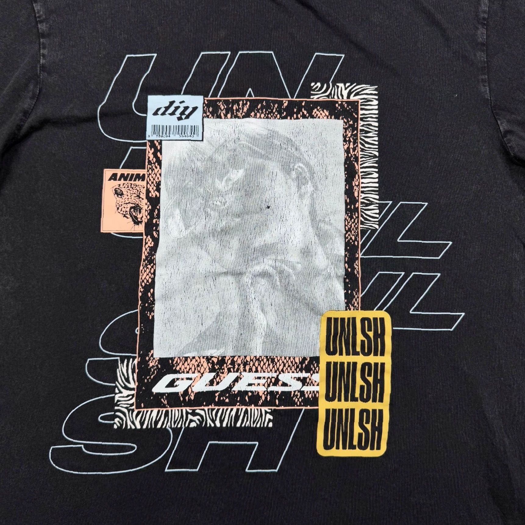 Guess GUESS Graphic T Shirt Men's L Black Short Sleeve Crew Neck Stretch Casual Size US L / EU 52-54 / 3 - 4 Thumbnail