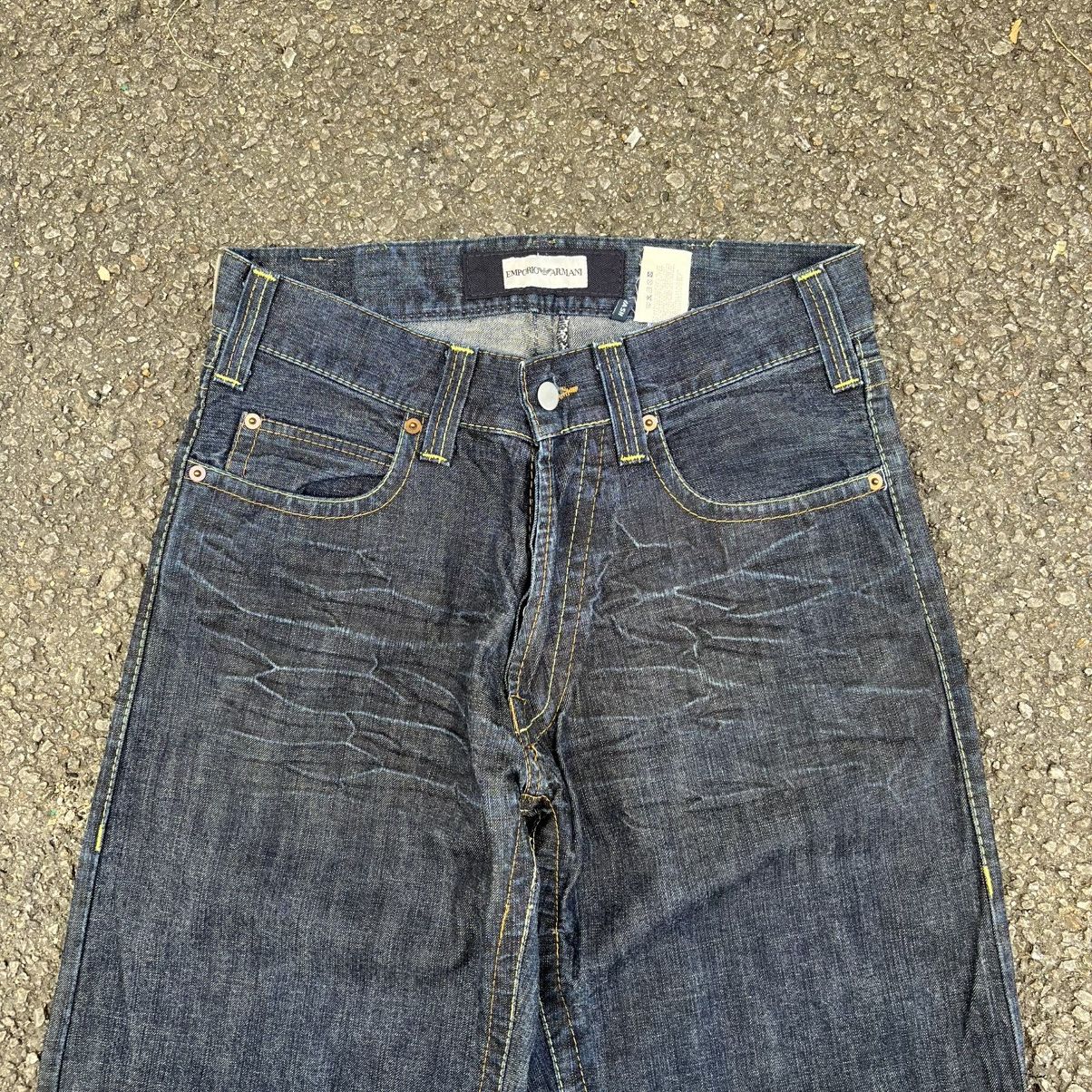 Emporio Armani Y2K Emporio Armani Eco Wash Denim Big Scorpion Baggy Jeans Size US 31 - 4 Thumbnail