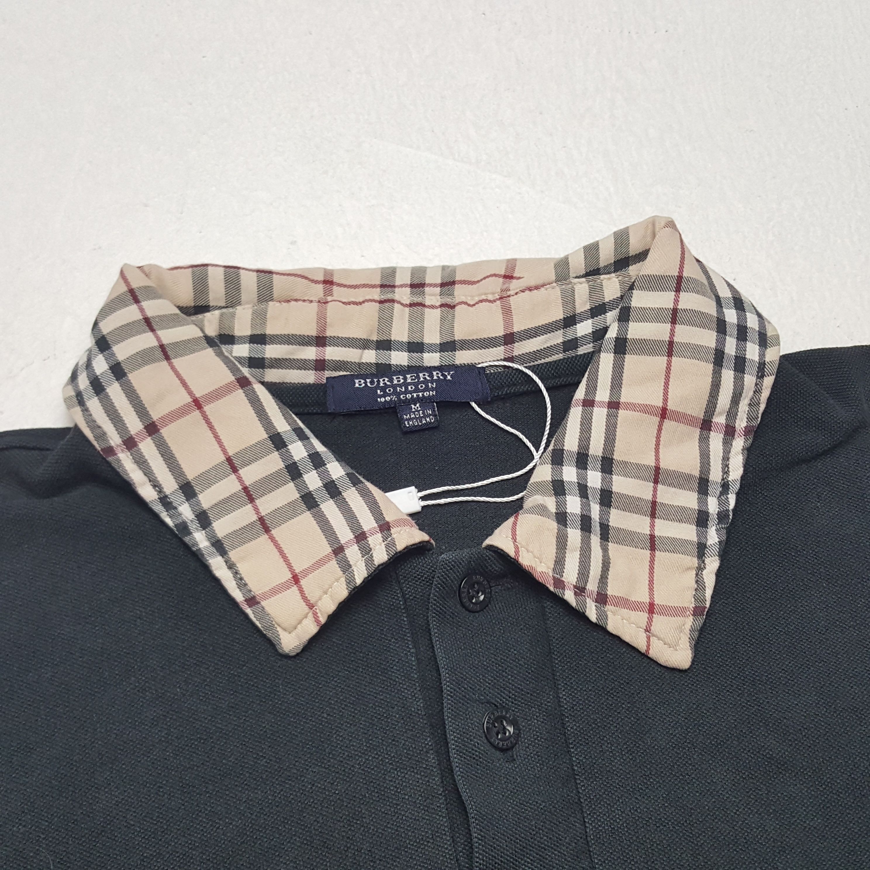 Burberry × Vintage Vintage Burberry London Nova Check Polo Shirt Size US M / EU 48-50 / 2 - 4 Thumbnail