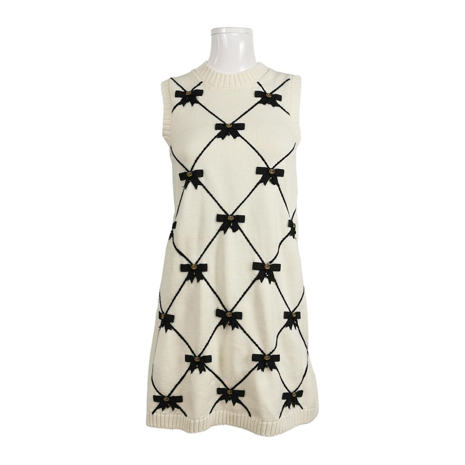 gucci crochet dress Striped Crocheted Cotton Midi Dress